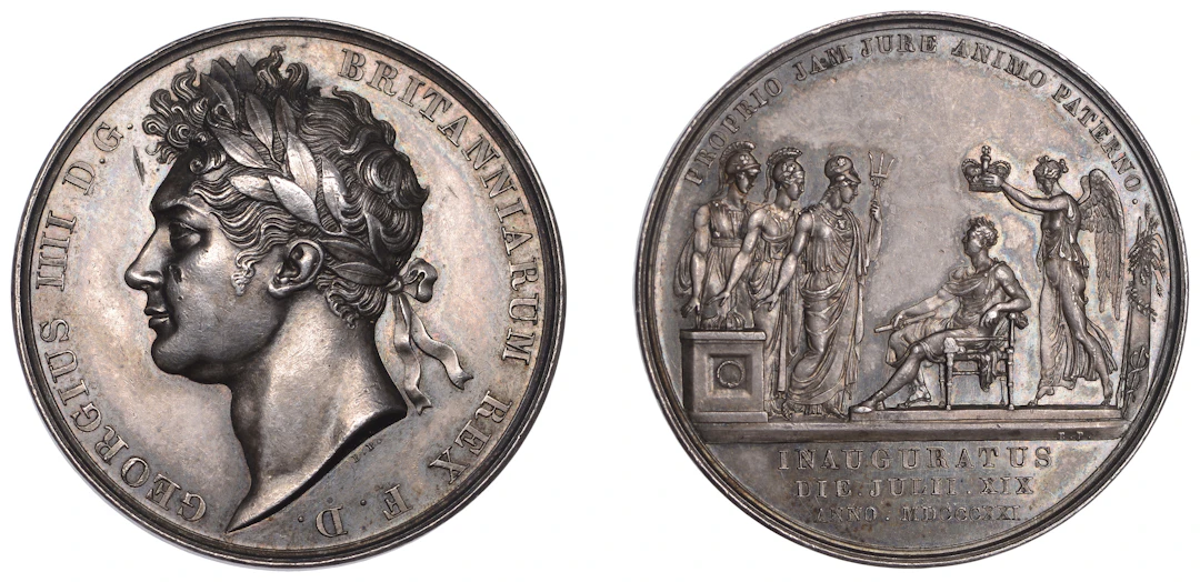 George IV, Coronation, 1821, a silver medal by B. Pistrucci, laureate