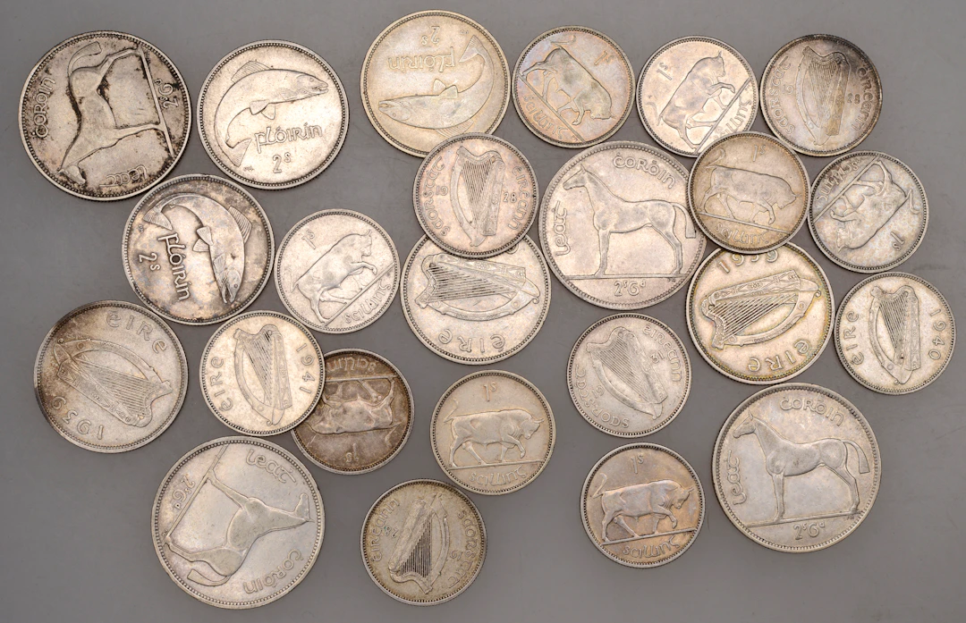 IRELAND, miscellaneous Irish coins in silver (24), various types [24].