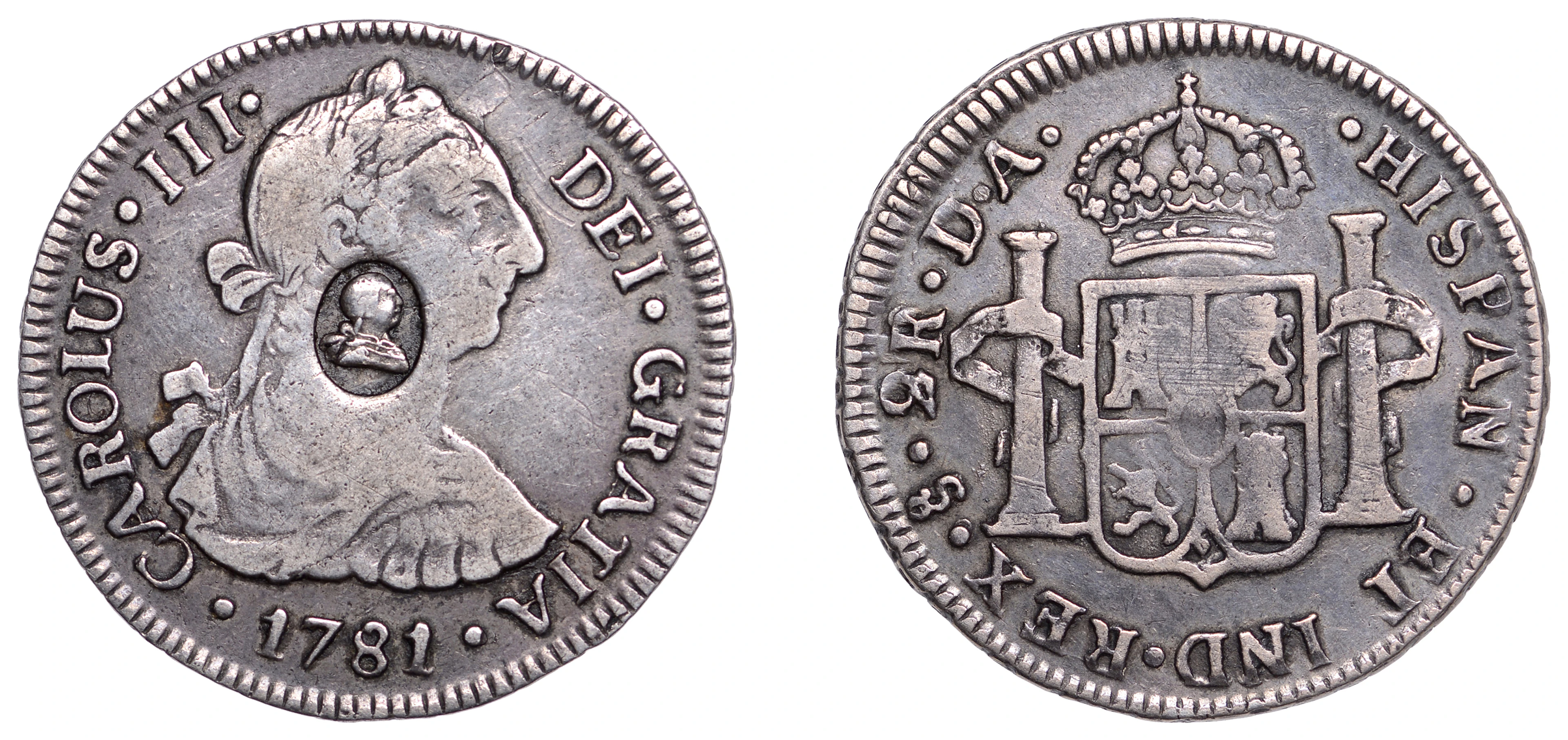George III (1760-1820), Emergency issues, CHILE, Charles III, 2 Réales