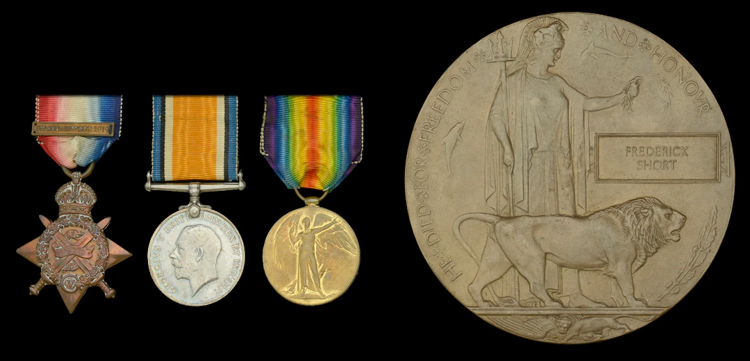 Three: Private F. Short, Wiltshire Regiment, who was killed in action