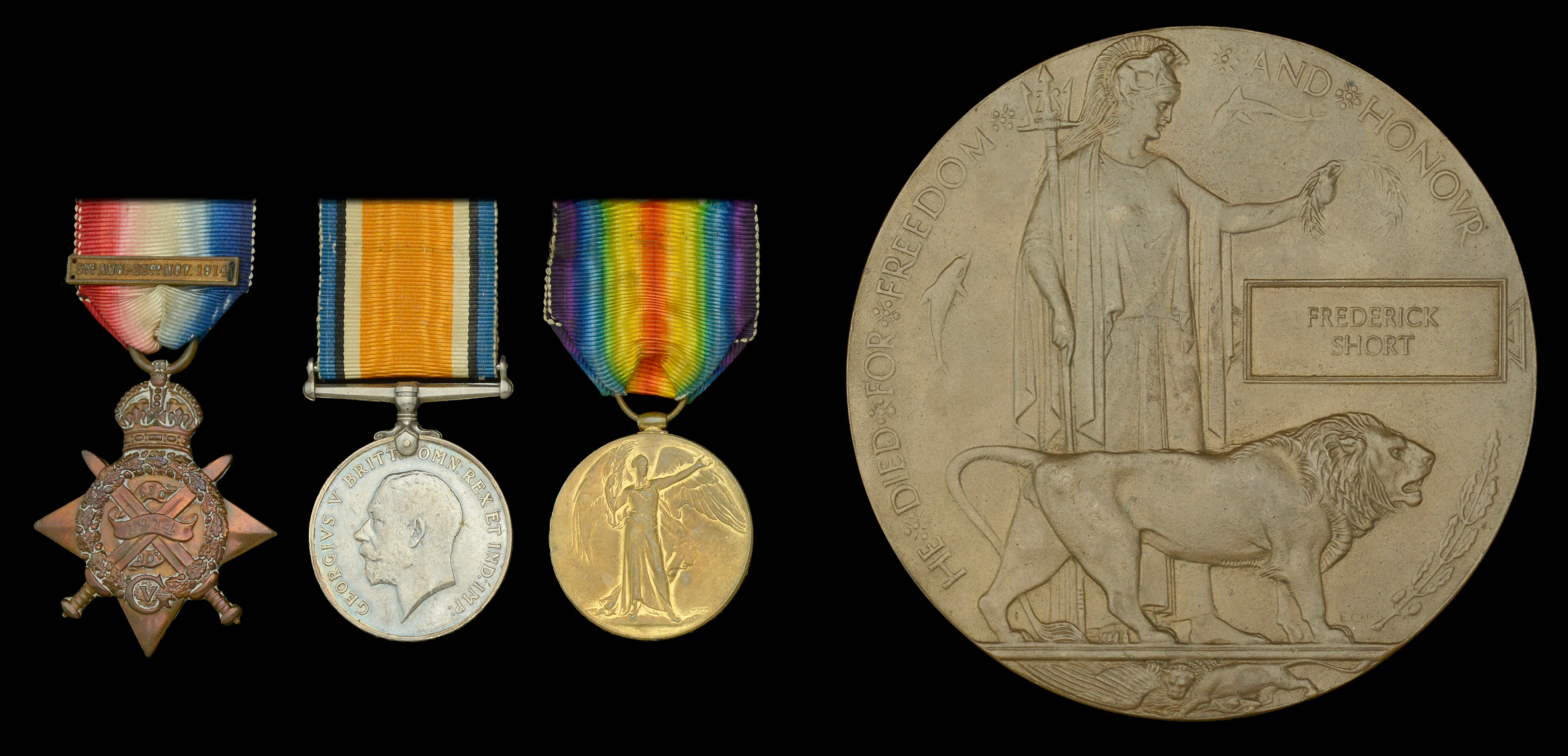 Three: Private F. Short, Wiltshire Regiment, who was killed in action