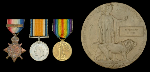 Three: Private F. Short, Wiltshire Regiment, who was killed in action