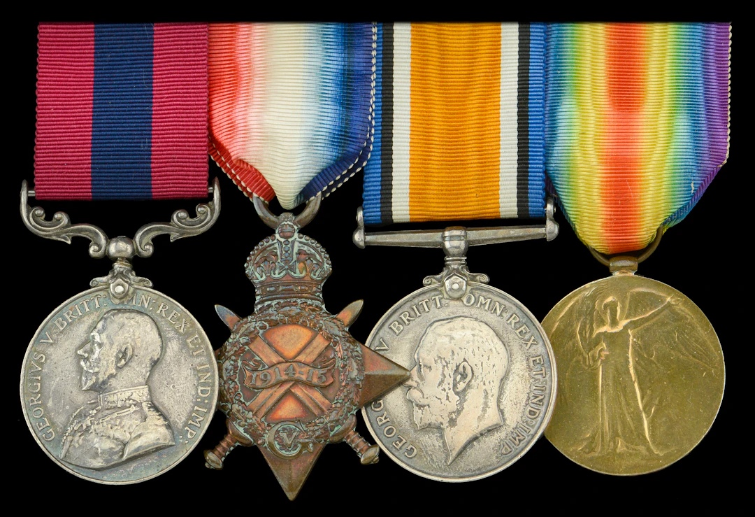 A Great War ‘Western Front’ D.C.M. group of four awarded to Sergeant
