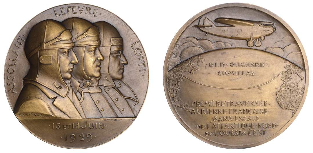 FRANCE, Première traversée aérienne française de l'Atlantique Nord