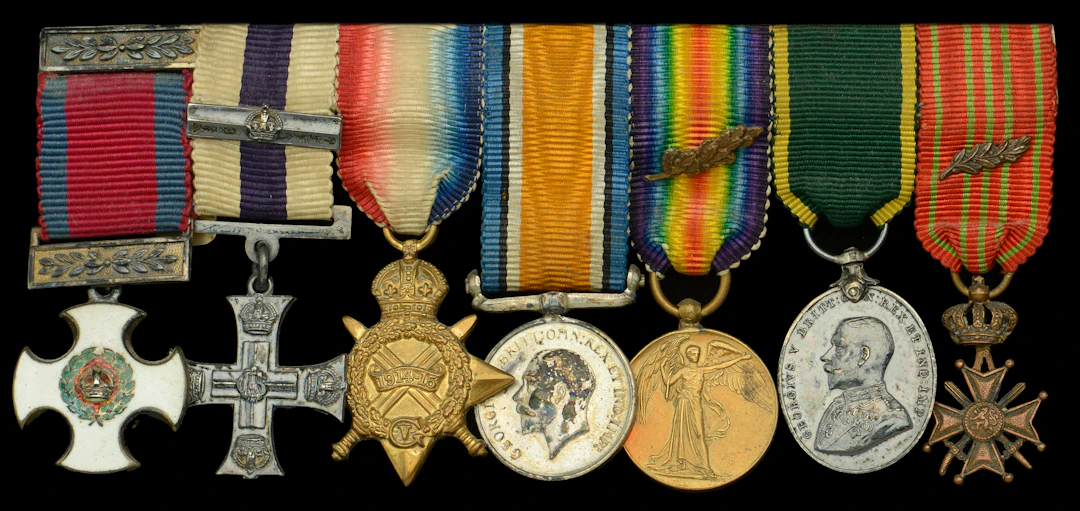 A Great War D.S.O., M.C. and Second Award Bar mounted group of seven