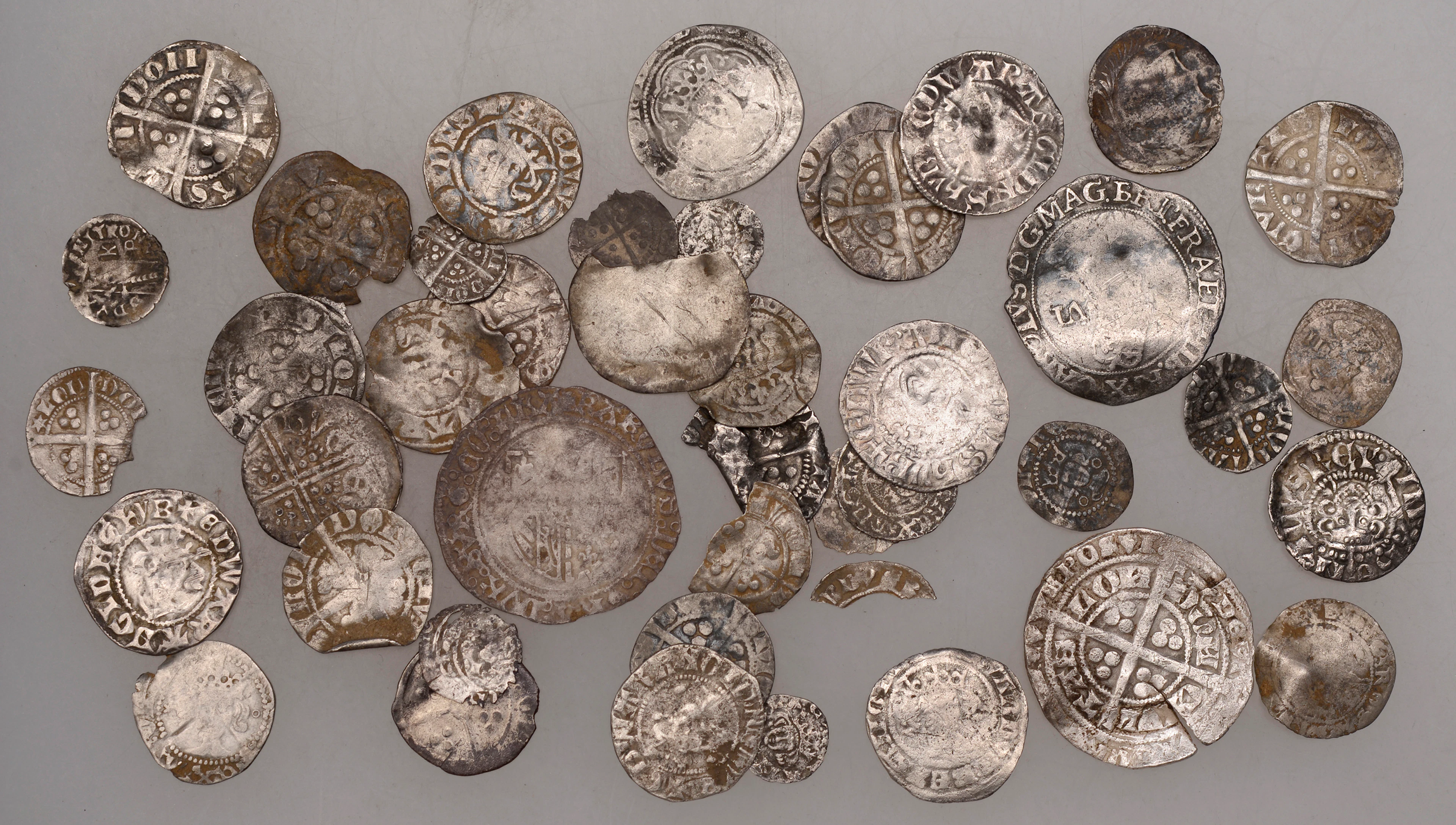 Miscellaneous hammered silver coins (38), various denominations (Sixpence