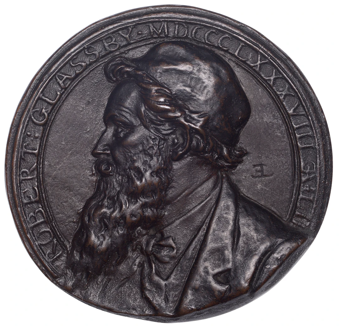 ENGLAND, Robert Glassby, 1888, a uniface cast bronze medal by É. Lantéri
