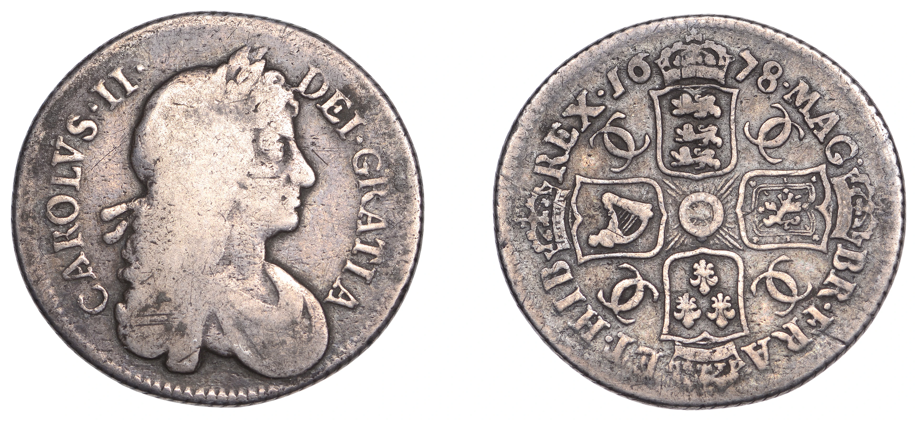Charles II (1660-1685), Milled coinage, Shilling, 1678, second bust