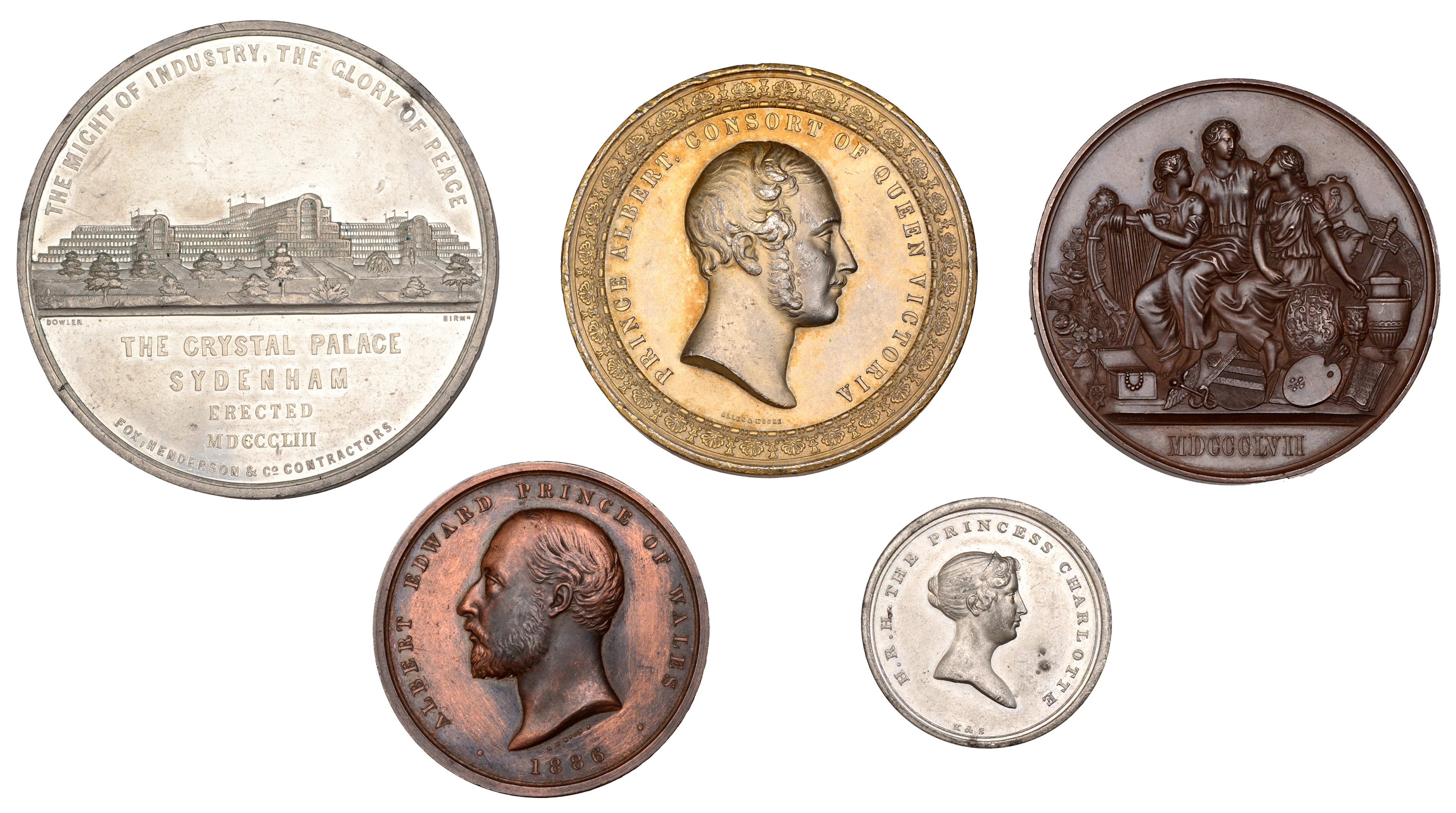 International Industrial Exhibition, London, 1851, a gilt white metal