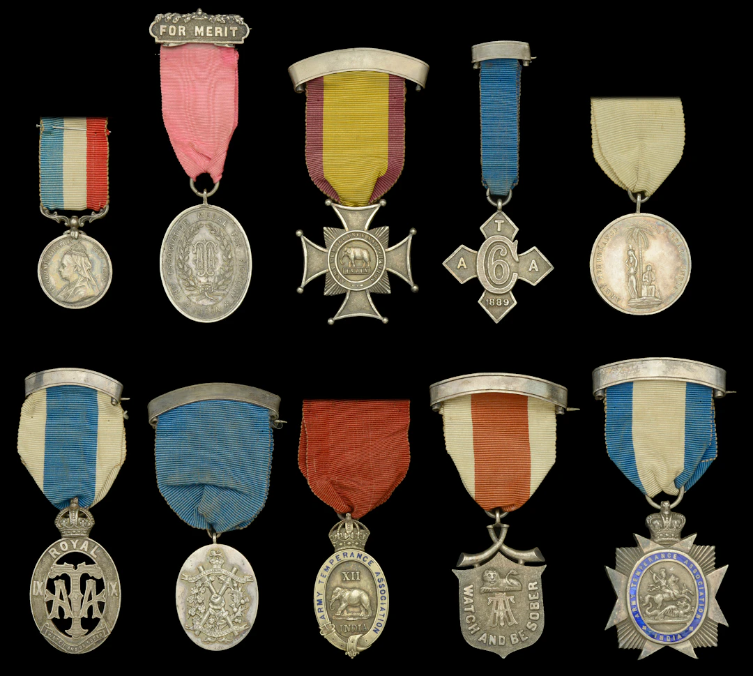 Army Temperance Association India: Watch and Be Sober Medal, silver