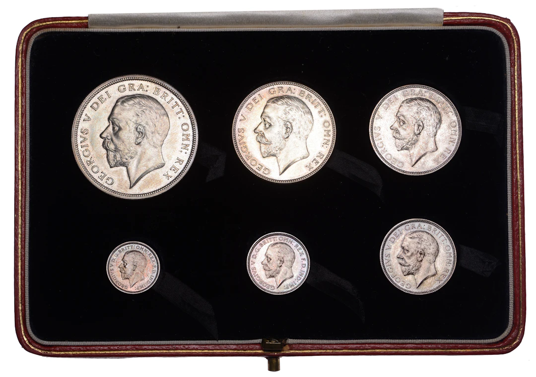 George V (1910-1936), Proof Set, 1927, comprising Crown to Threepence