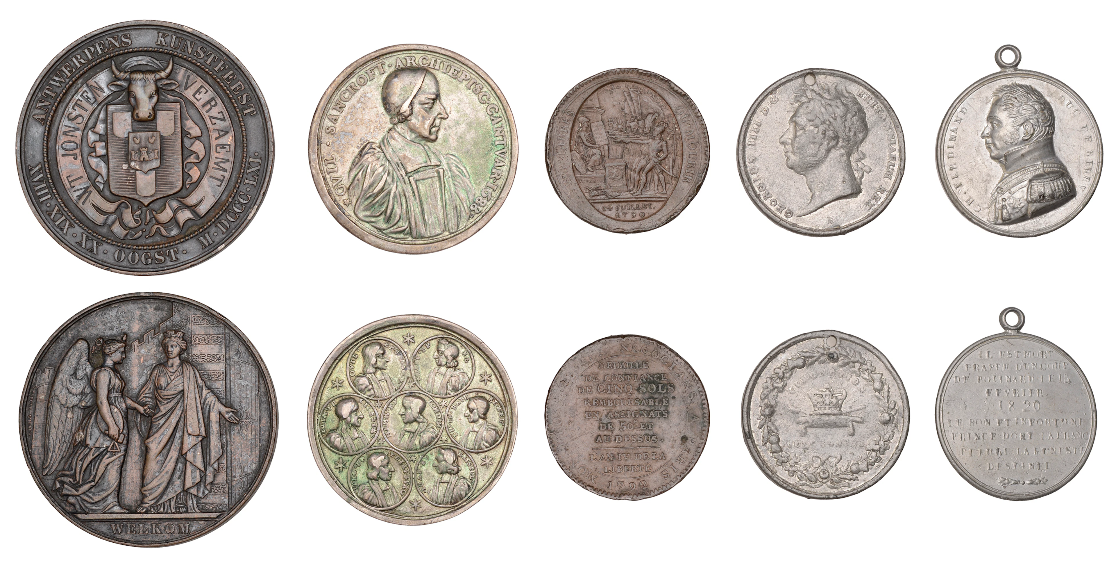 Miscellaneous, BELGIUM, Antwerp Art Festival, 1861, a bronze medal