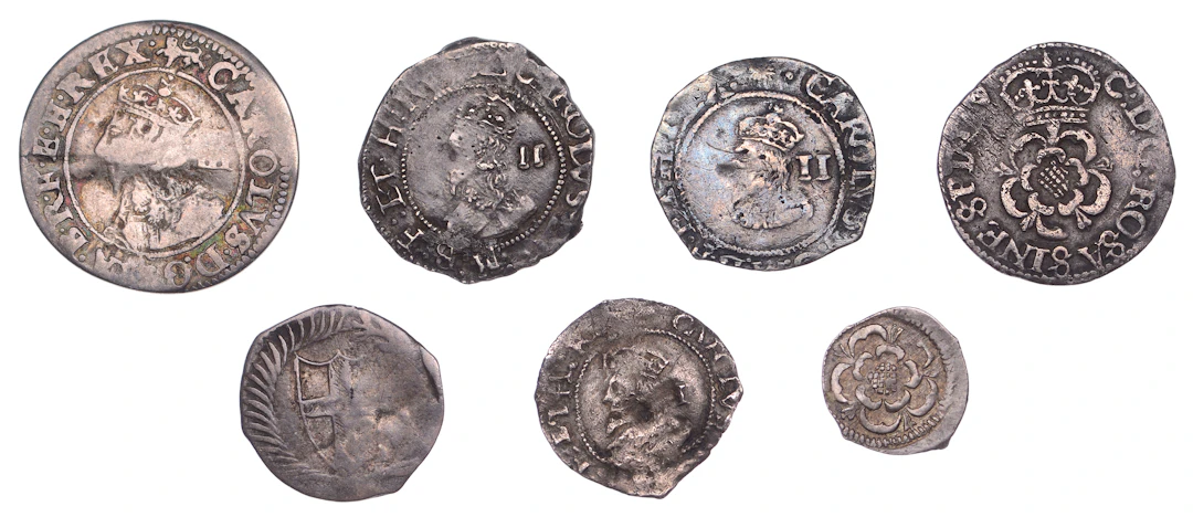 Charles I, Tower mint, Halfgroats (2), Gp A, type 1a, mm. heart, no