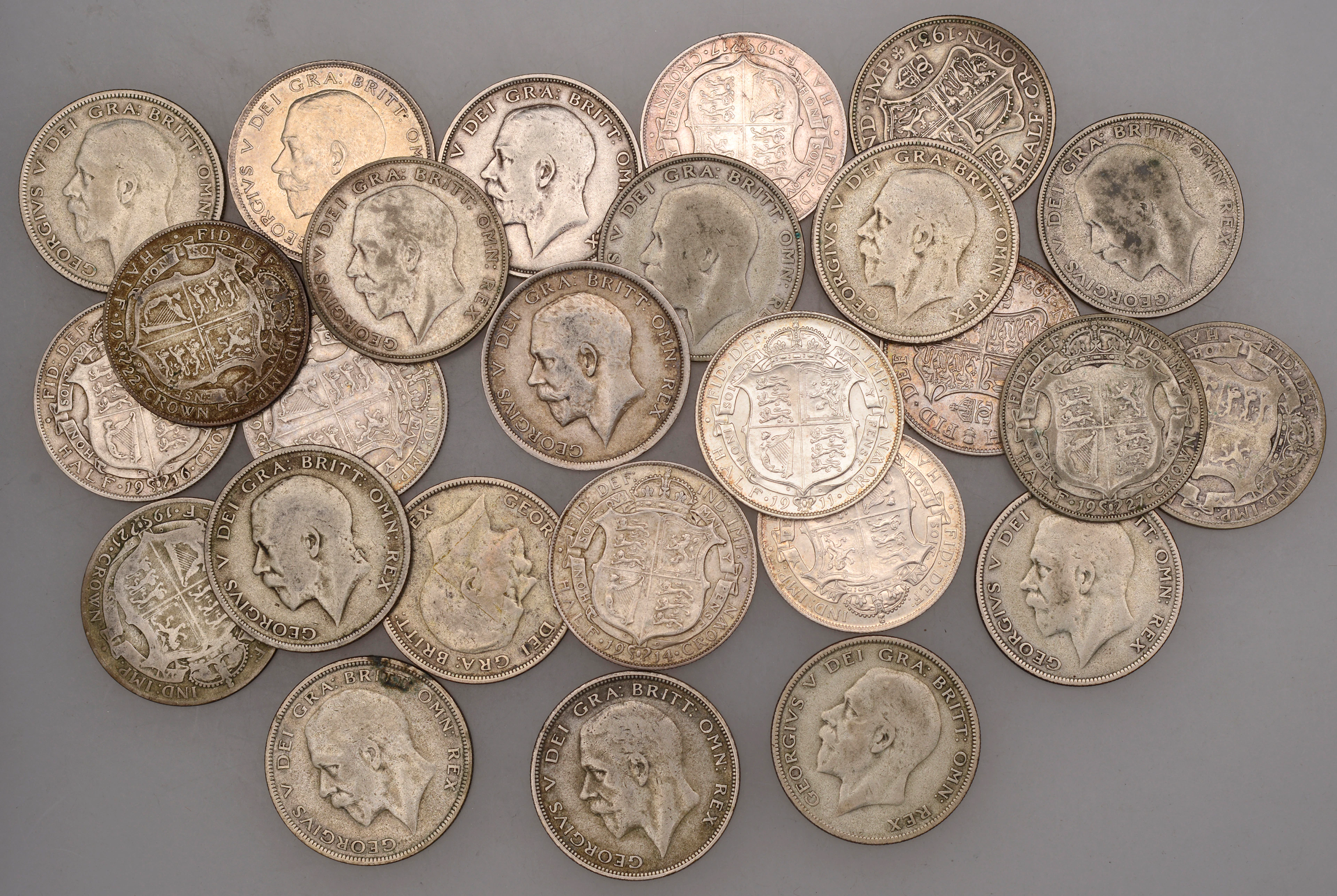 George V, Halfcrowns (26), 1911-36, excl. 1913 (S 4011, 4021, 4032