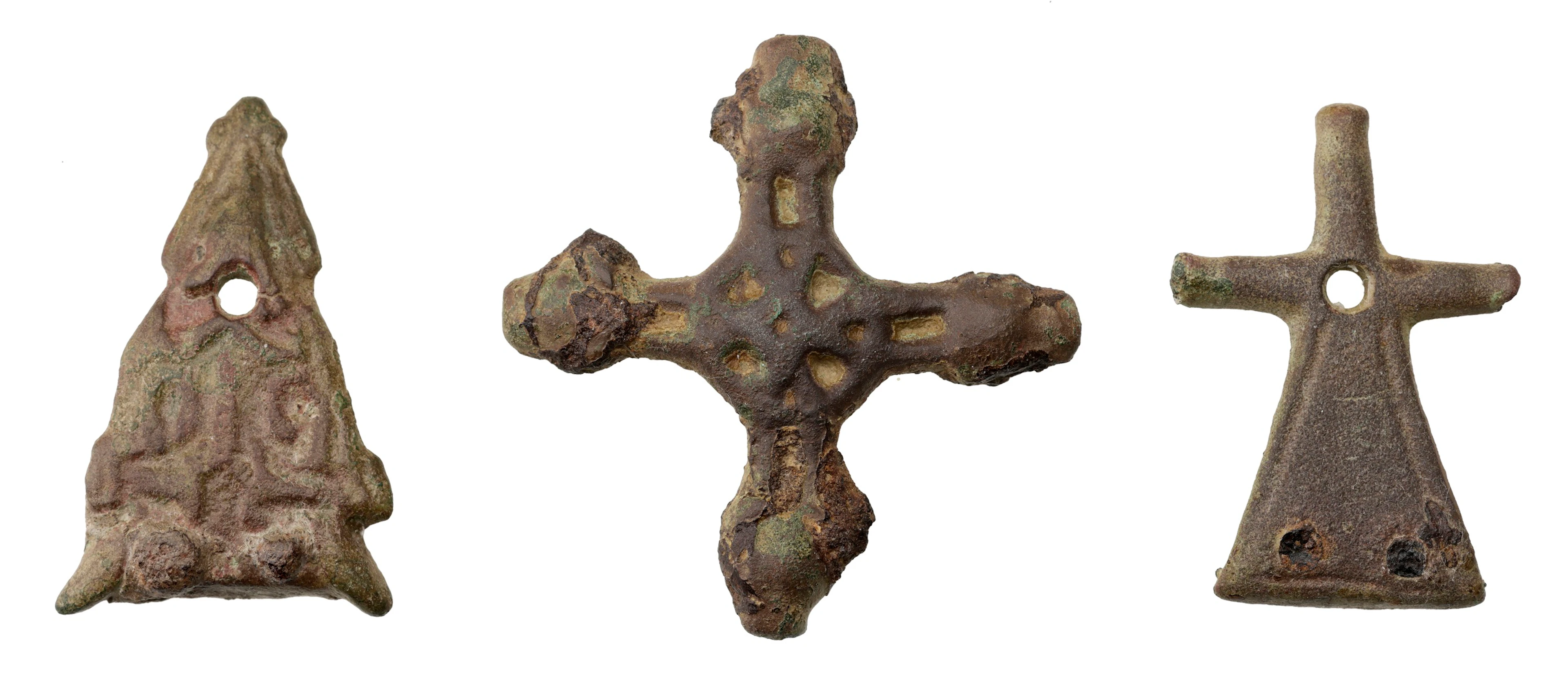 Late Saxon/Viking, 10th/11th century, bronze cross shaped strap junction