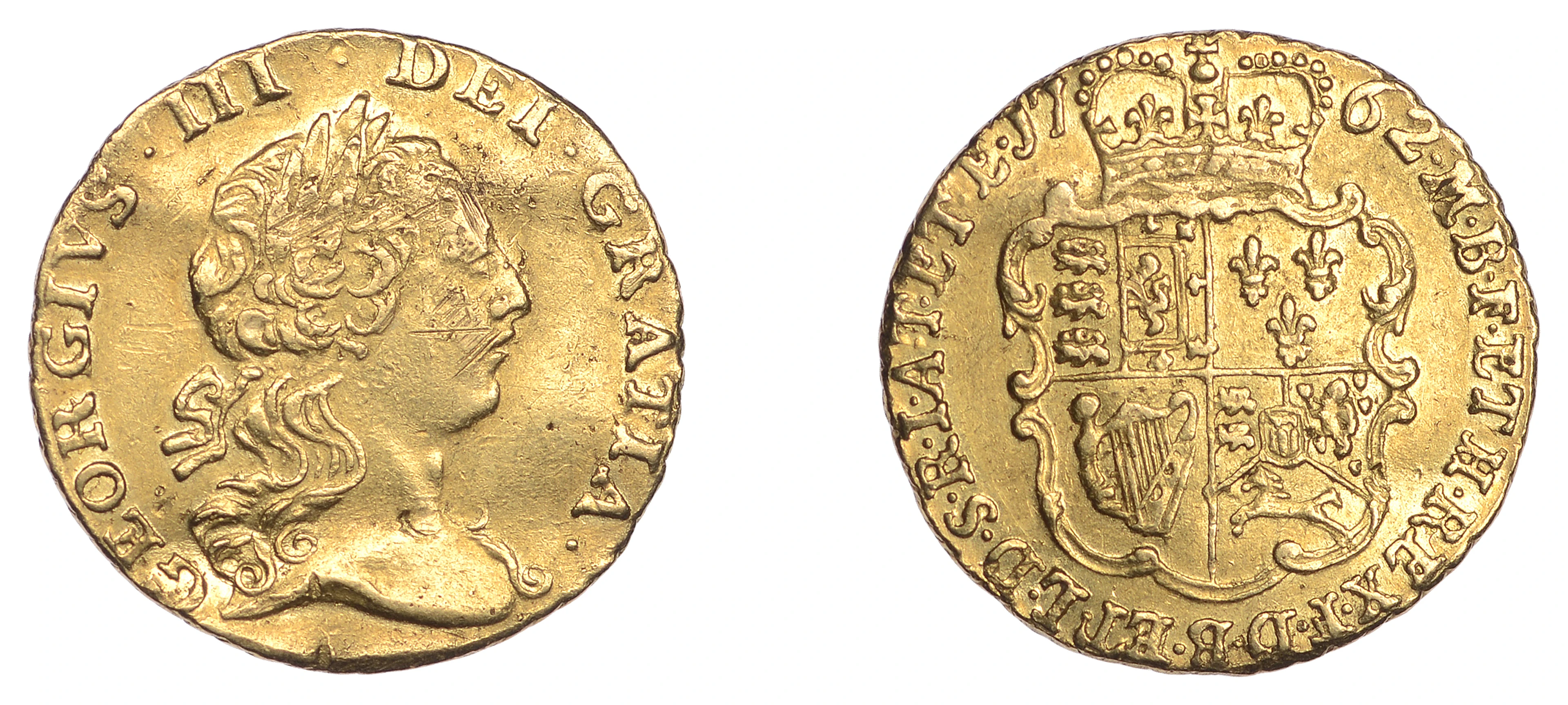 George III (1760-1820), Pre-1816 issues, Quarter-Guinea, 1762 (EGC