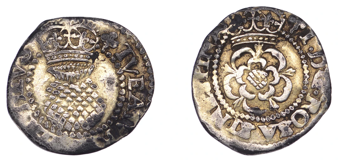 James I (1603-1625), Second coinage, Halfgroat, mm. trefoil [1613]