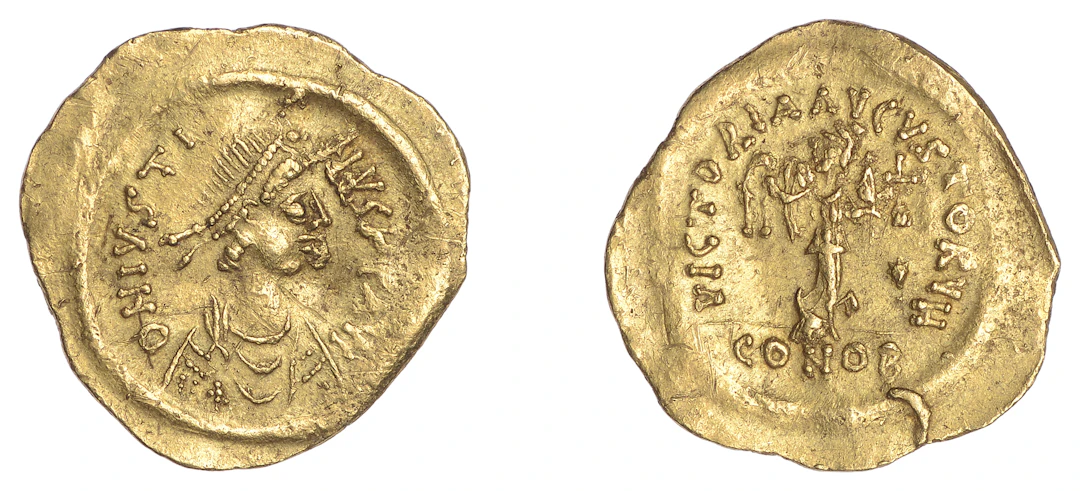 Justin II (565-578), Tremissis, Constantinople, 565-78, diademed