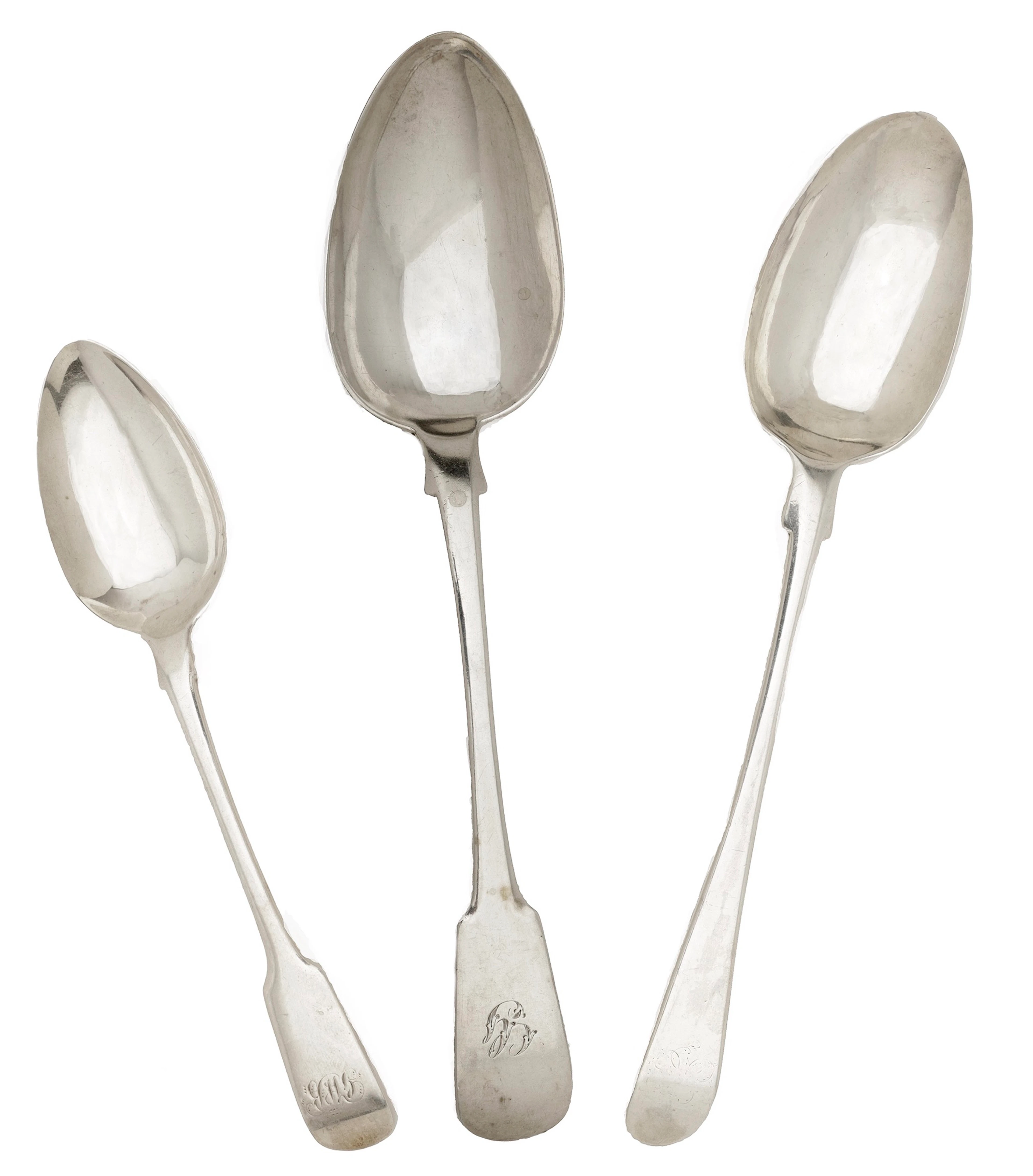 Scottish Provincial interest: a silver fiddle pattern table spoon