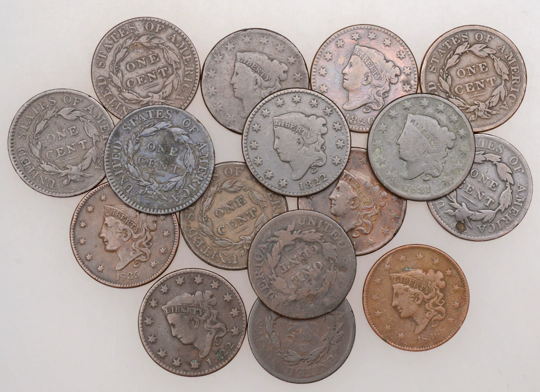 United States of America, ‘Matron Head’ Cents (16), various dates