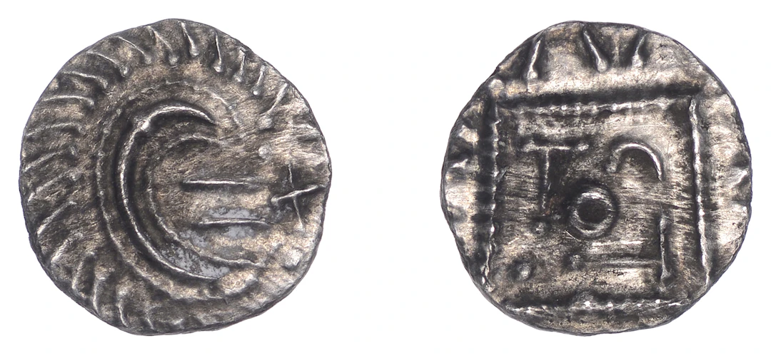 Early Anglo-Saxon Period, Sceatta, Continental series E, tertiary