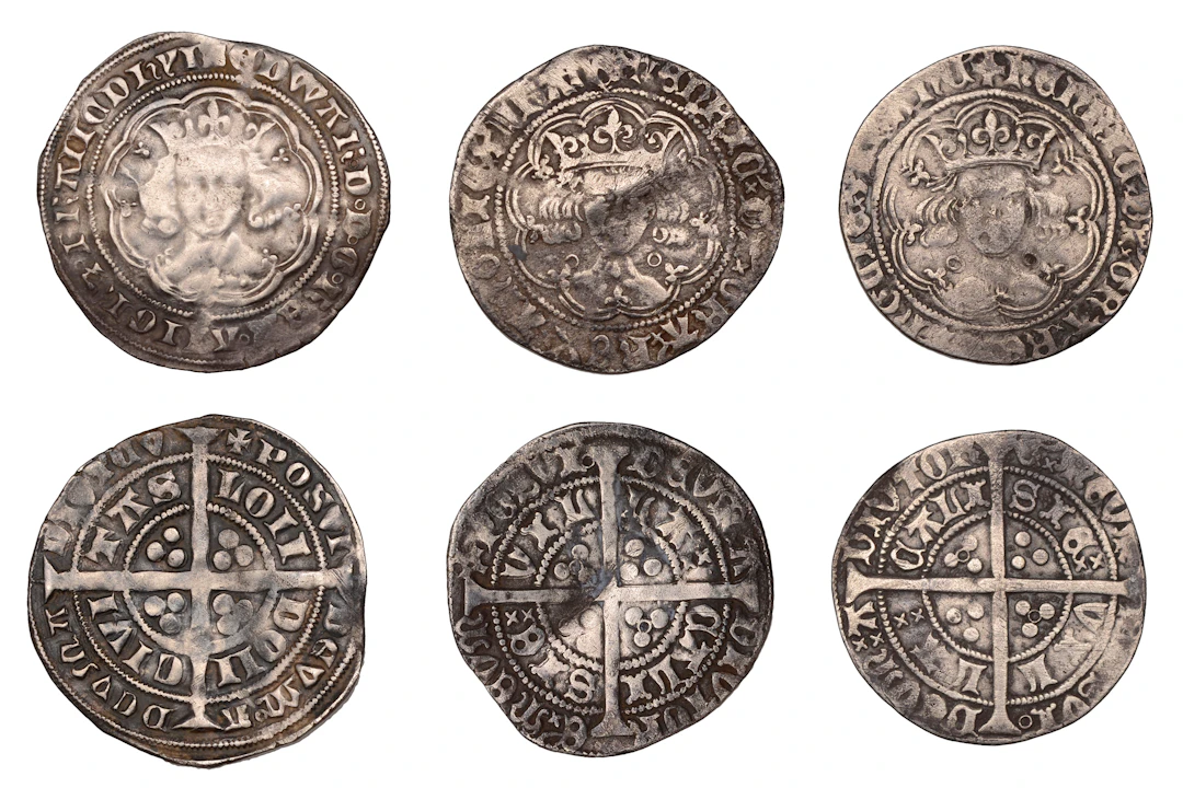 Edward III, Pre-Treaty period, series E, Groat, London, mm. cross