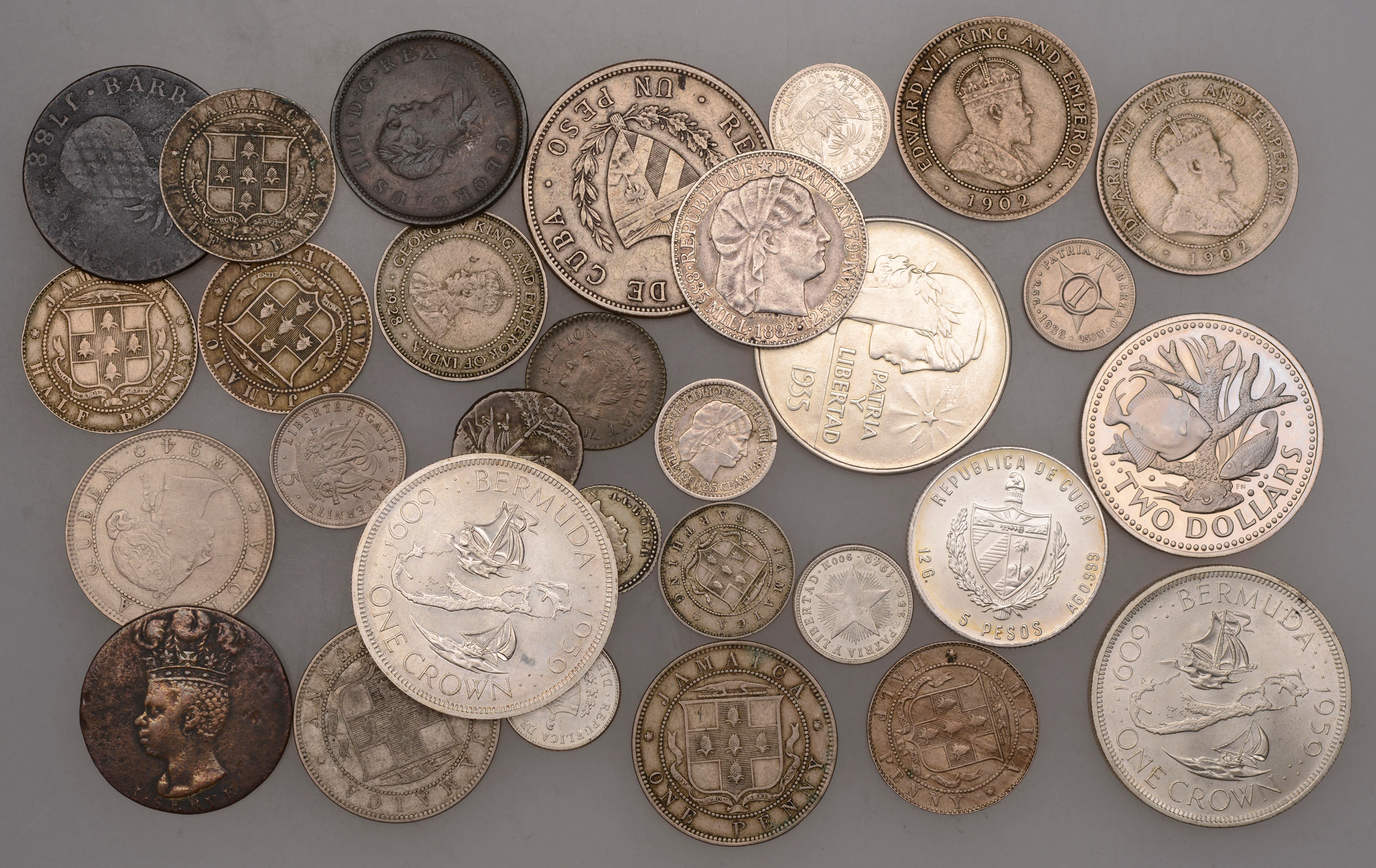 Miscellaneous, BERMUDA, Elizabeth II, Crown (2), both 1959, 350th