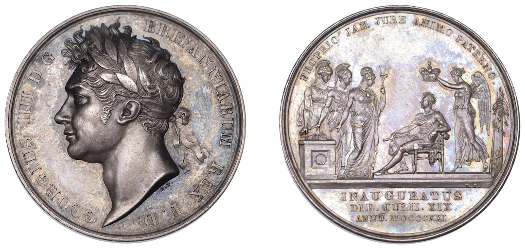 George IV, Coronation, 1821, a silver medal by B. Pistrucci, laureate