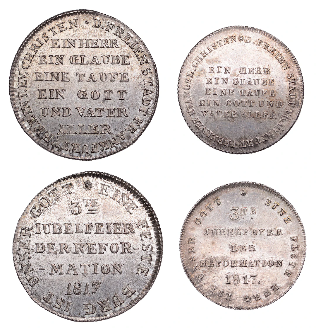 Germany, FRANKFURT, 300th Anniversary of the Reformation, 1817, a
