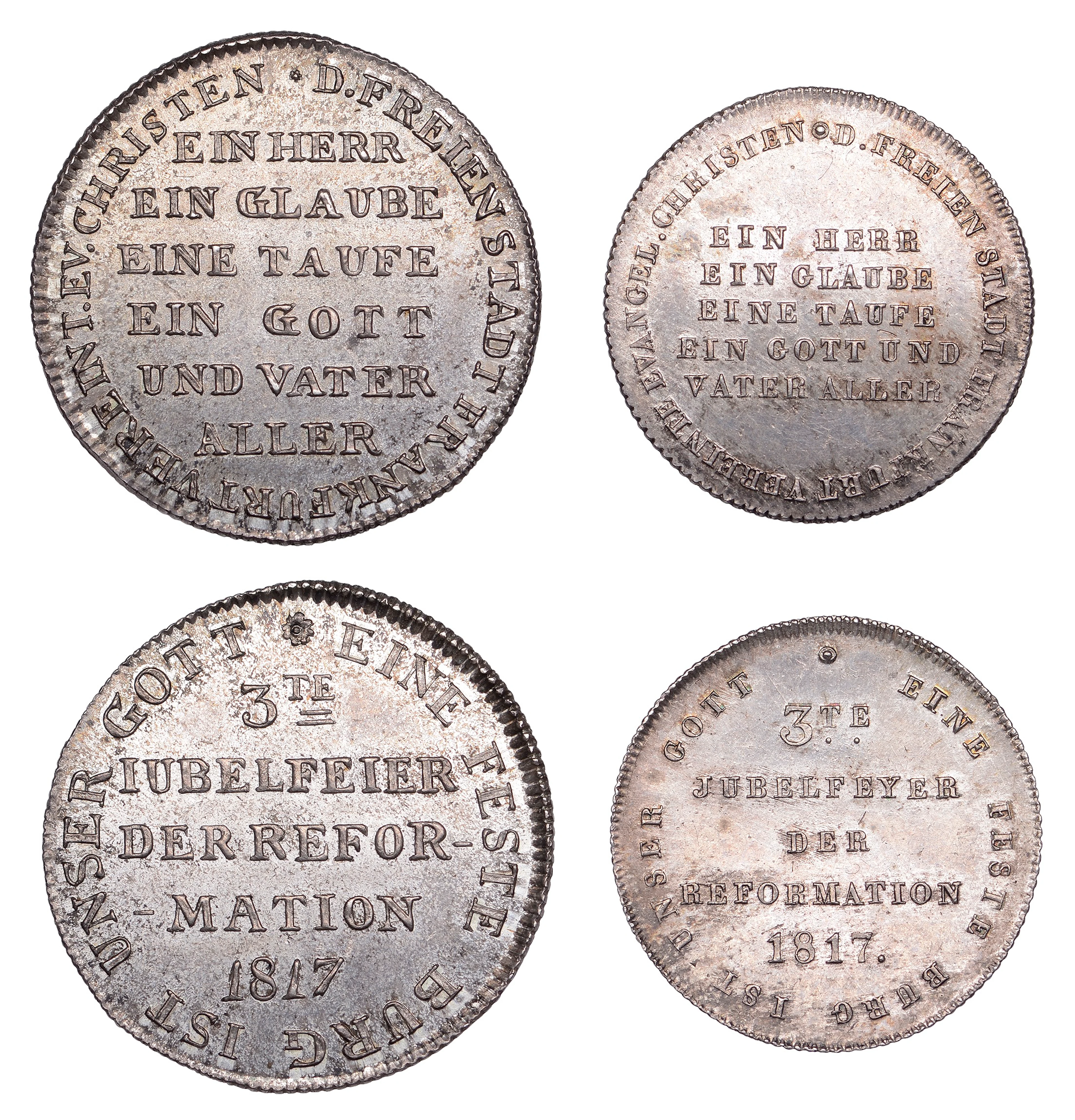 Germany, FRANKFURT, 300th Anniversary of the Reformation, 1817, a