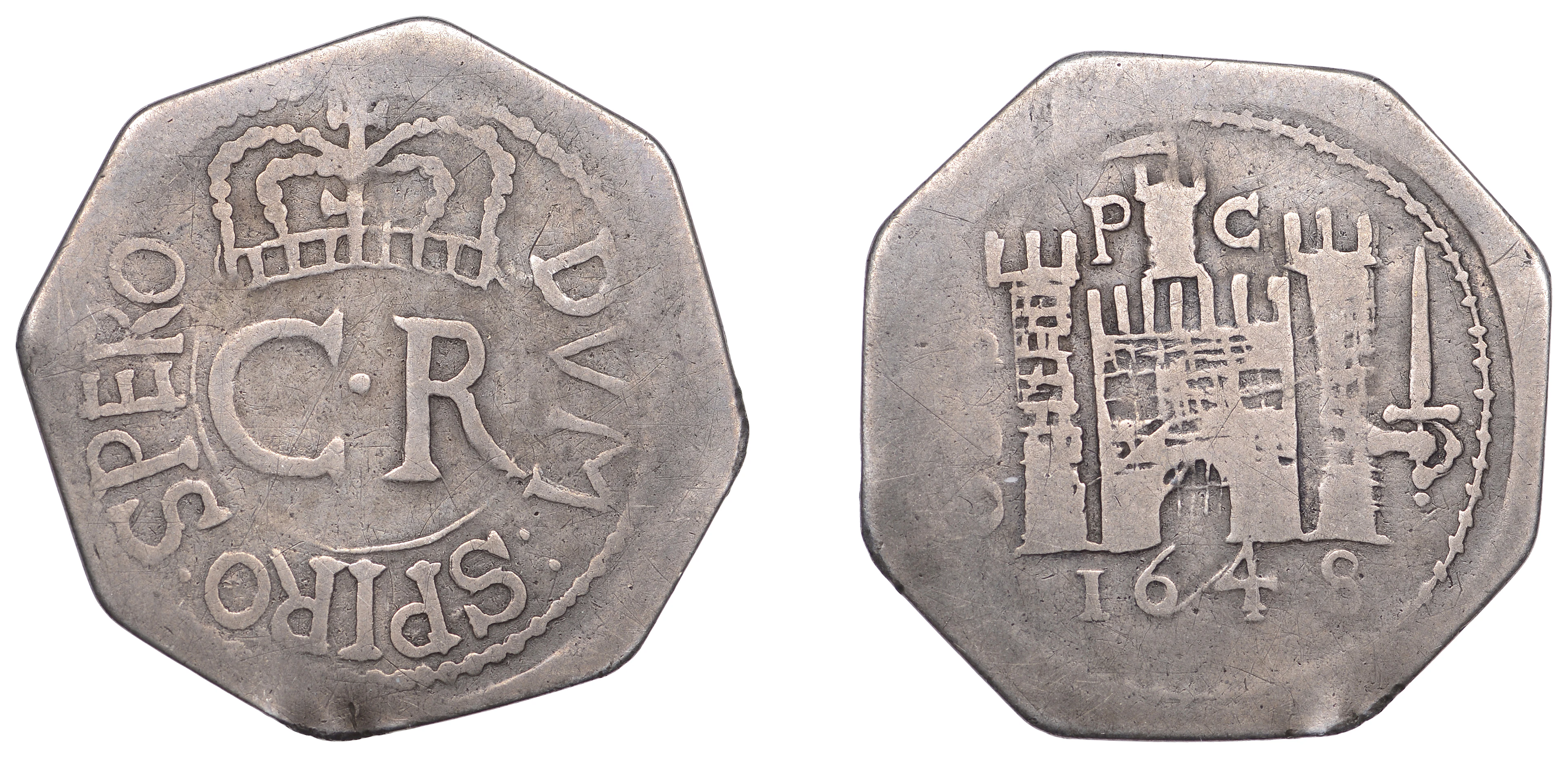 Charles I (1625-1649), Pontefract, Shilling, 1648, type 1, thicker
