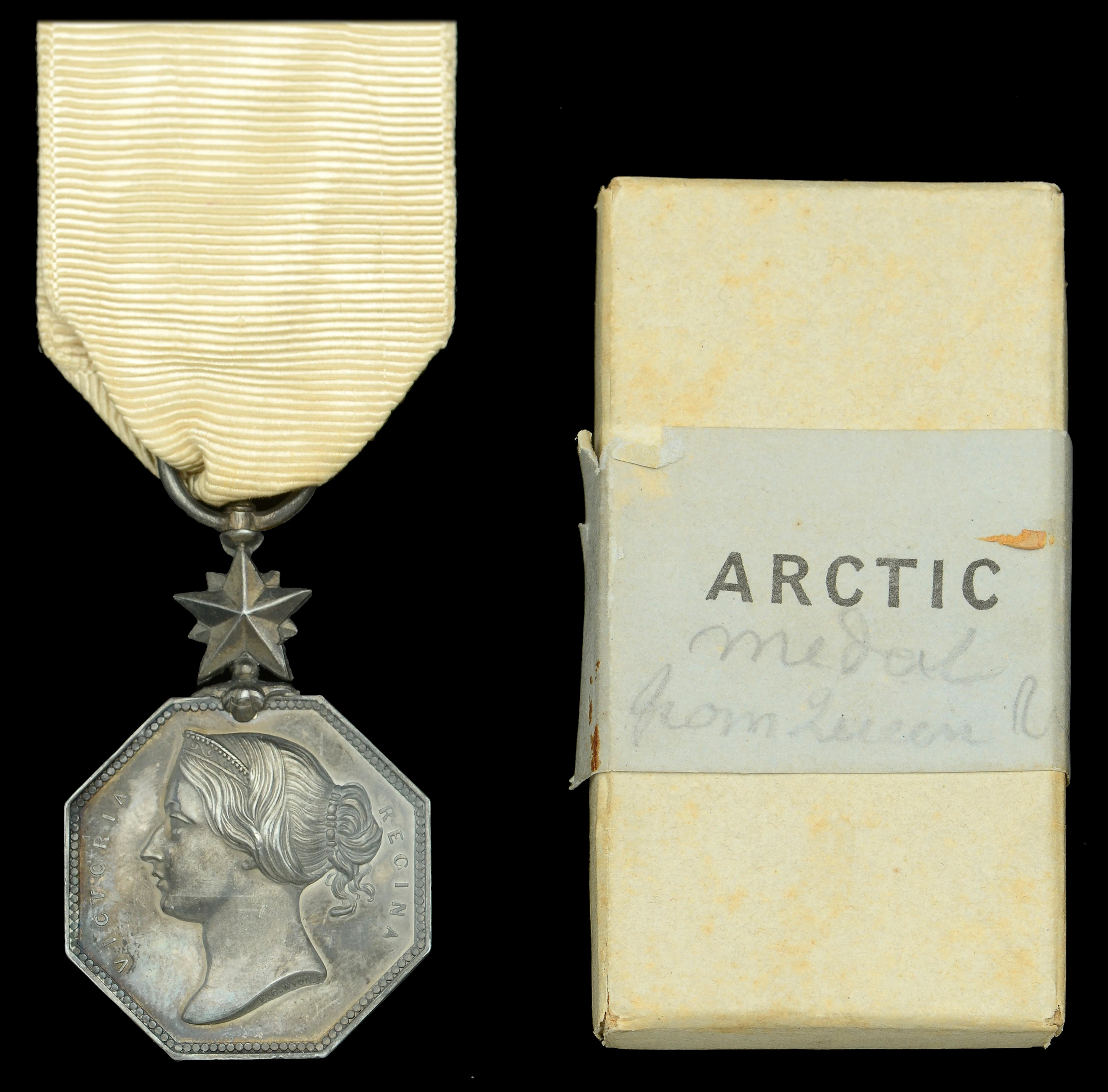 Arctic Medal 1818-55, unnamed as issued, with original silk riband
