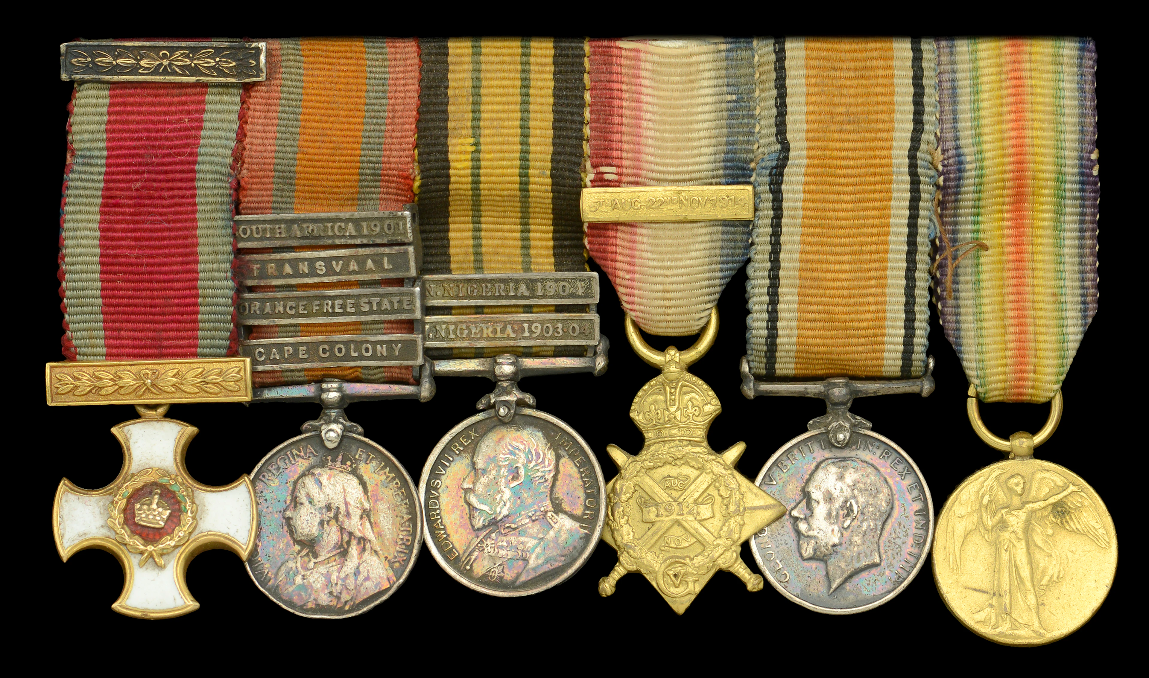 A scarce ‘Northern Nigeria’ D.S.O. mounted group of six miniature
