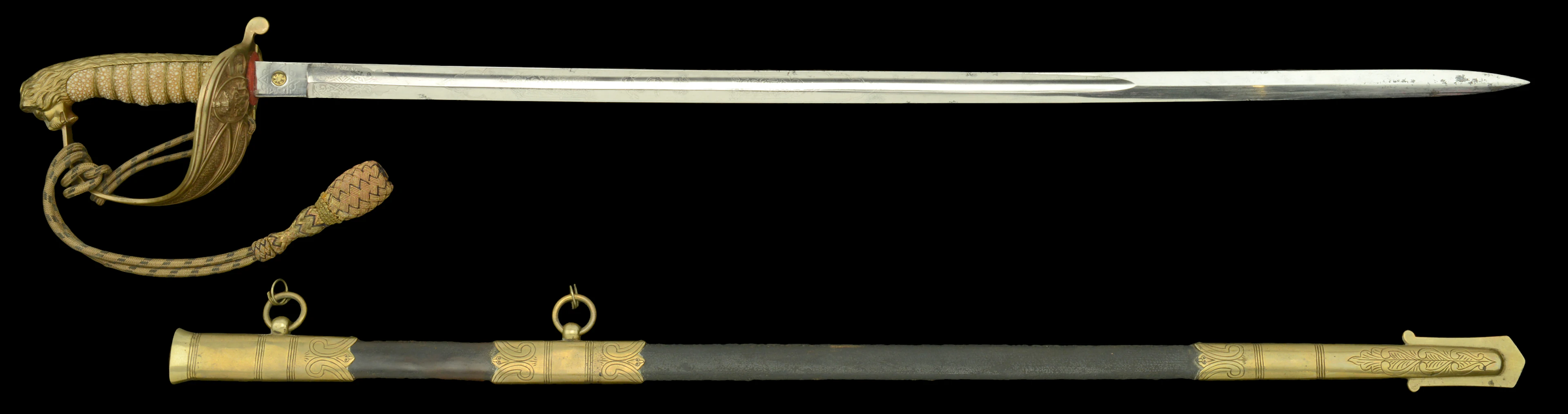 Royal Naval Reserve Officer’s Sword. A good Edwardian example with