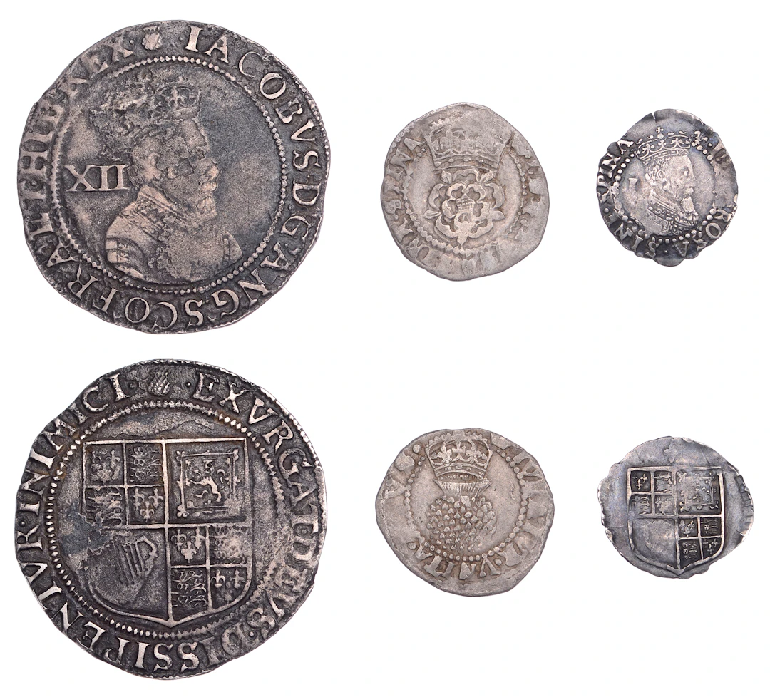 James I, First Coinage, Shilling, first bust, mm. thistle, 5.24g/10h