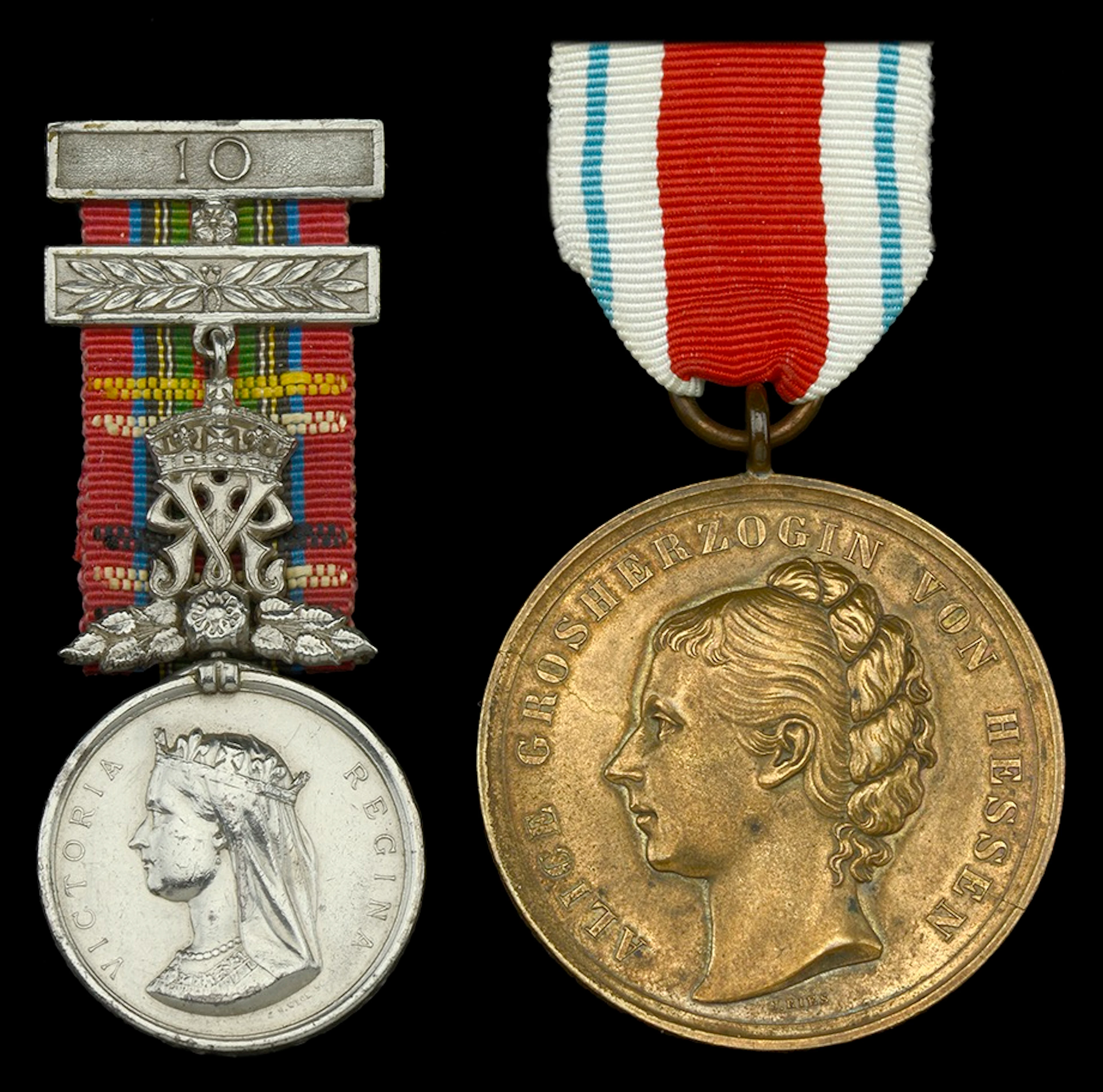 The important Victoria Faithful Service Medal awarded to Mr William