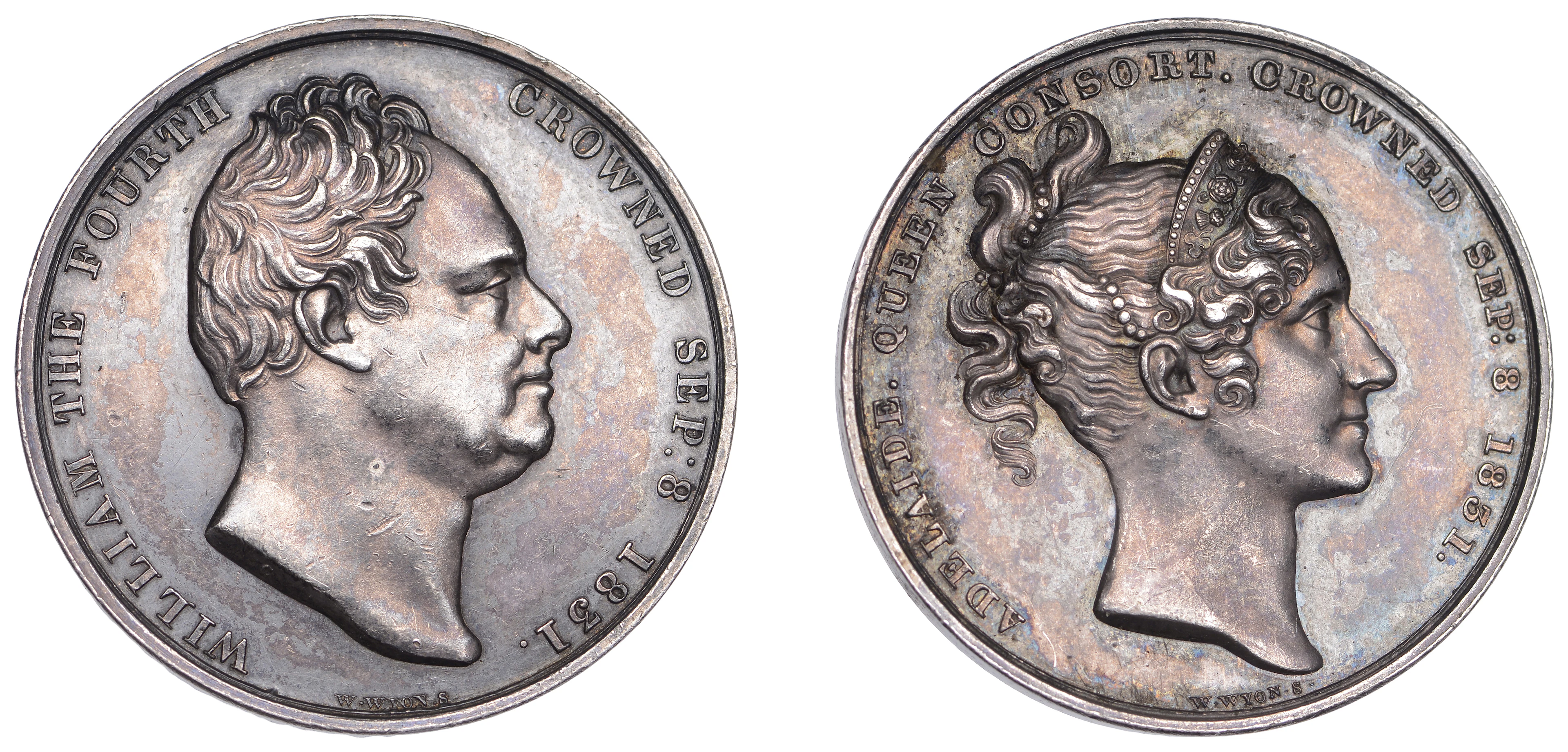 William IV, Coronation, 1831, a silver medal by W. Wyon [after F.