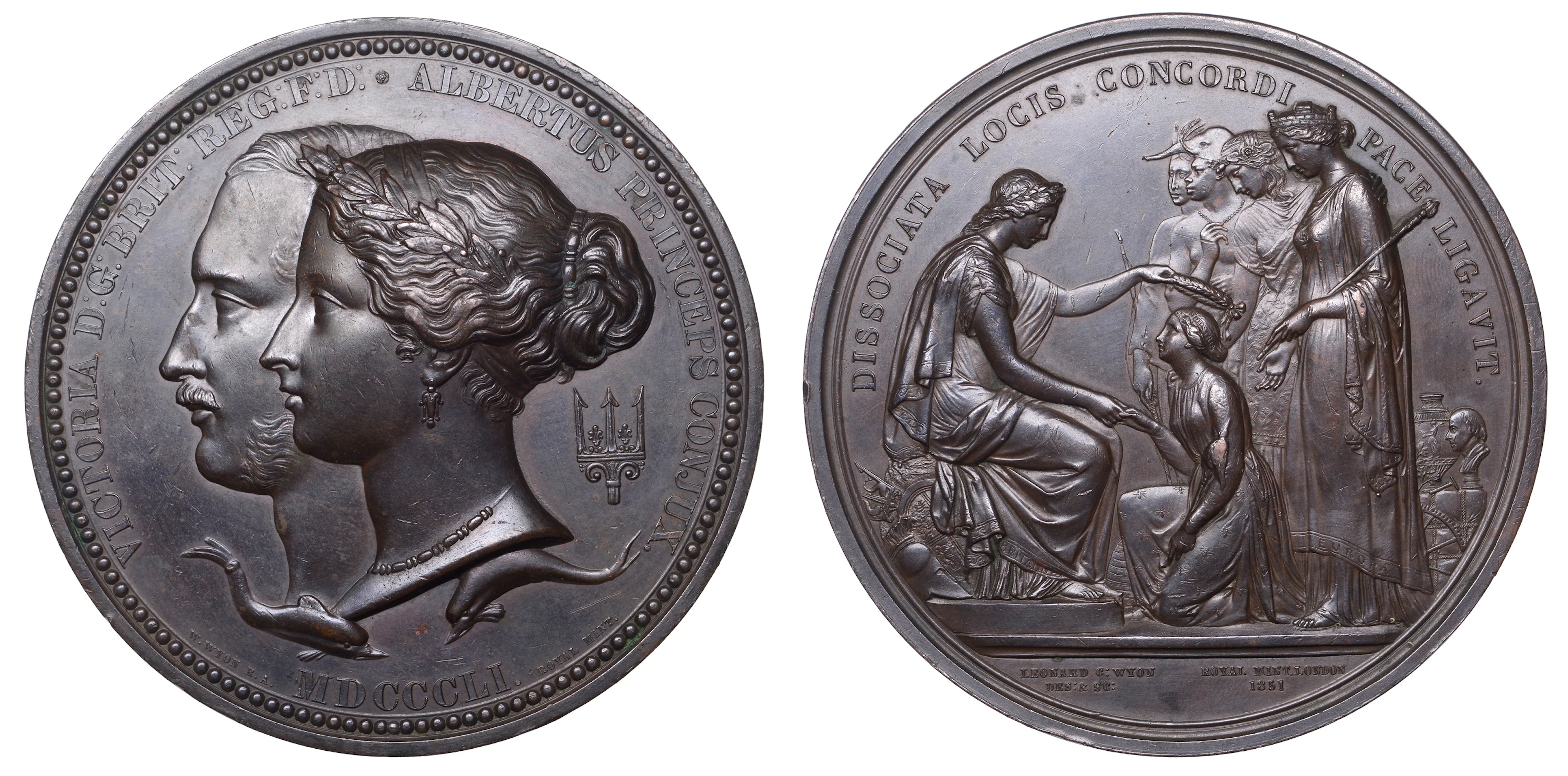 Great Exhibition, Hyde Park, 1851, Prize Medal, a copper award by