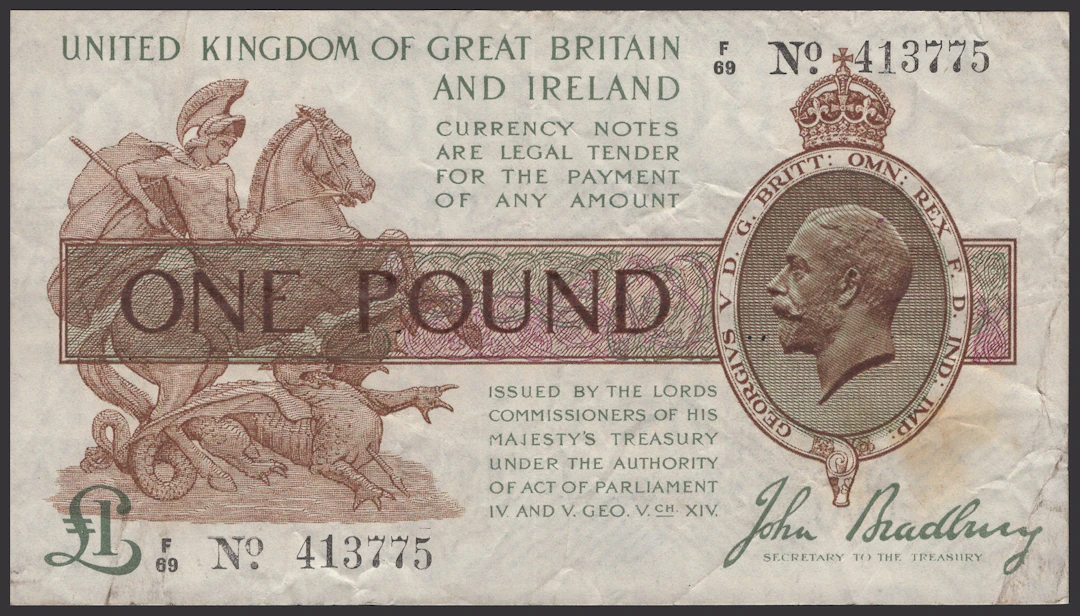 A Group of Notes, comprising Treasury Series, John Bradbury, £1, 22