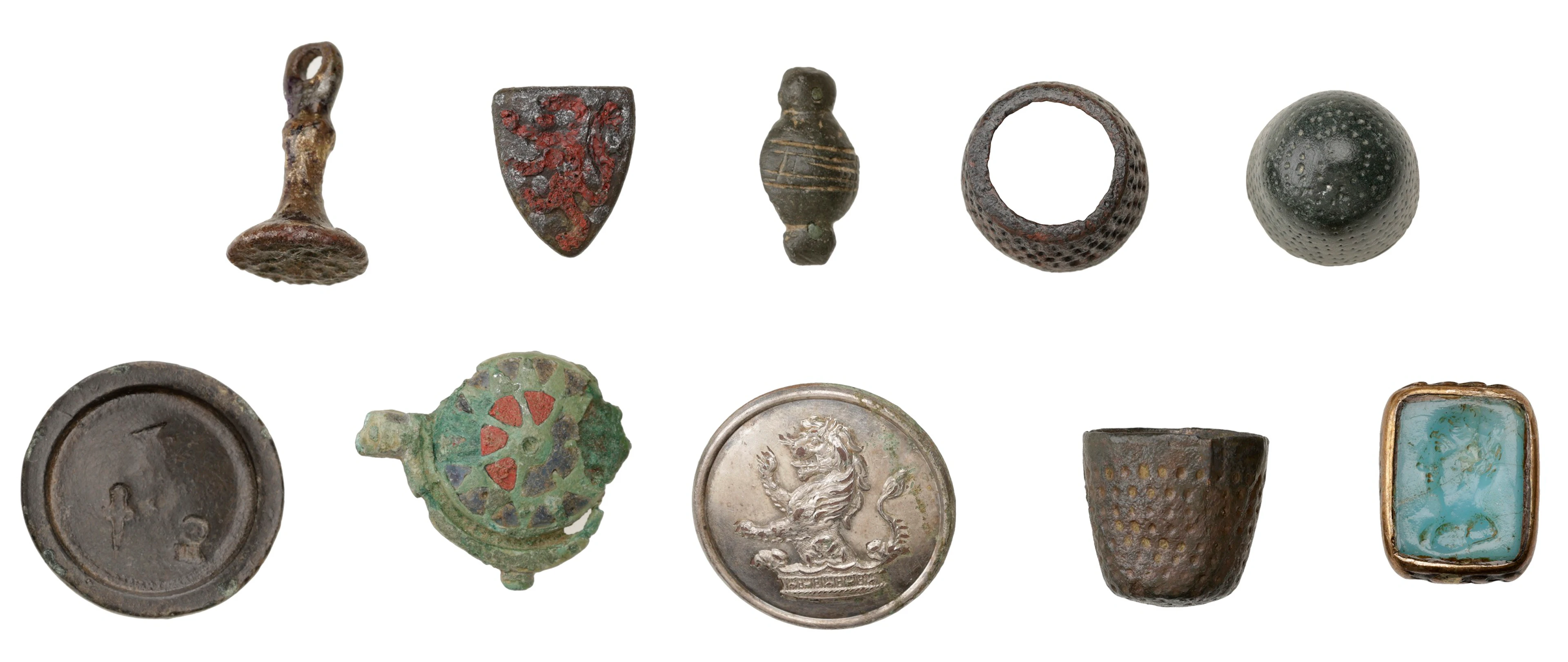 Roman, Medieval, and later artefacts (10), to include 15th century