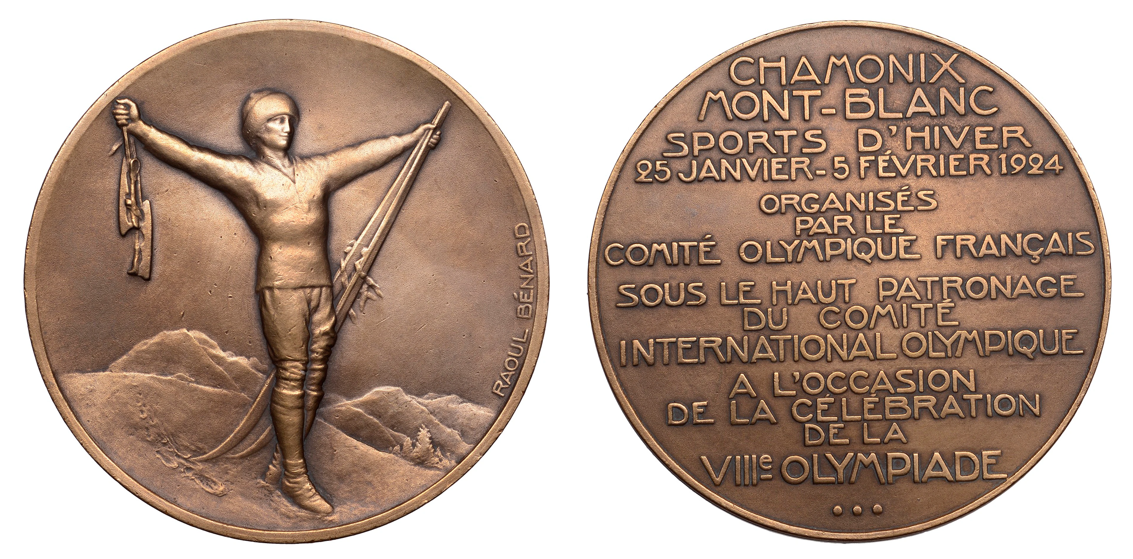 France, Winter Olympic Games, Chamonix, 1924, a bronze Participant’s