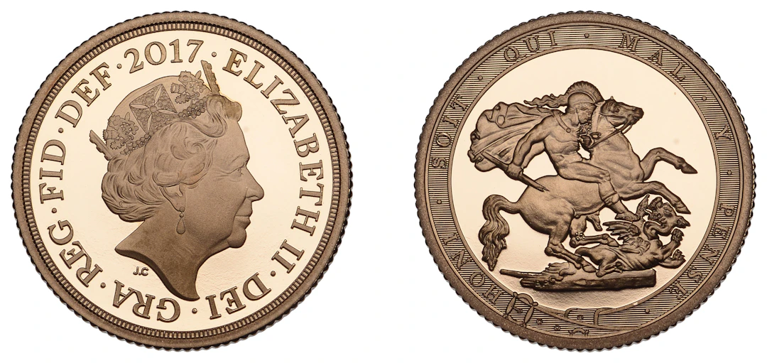 Elizabeth II (1952-2022), Decimal issues, Proof Sovereign, 2017. In