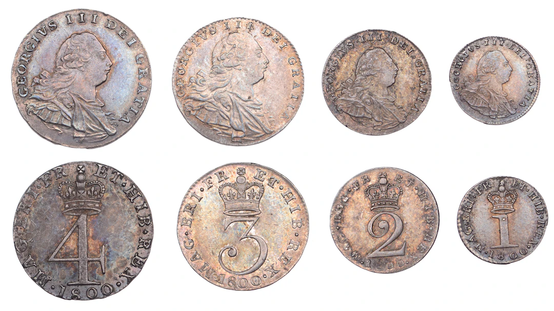 George III (1760-1820), Pre-1816 issues, Maundy Set, 1800 (ESC 2421;