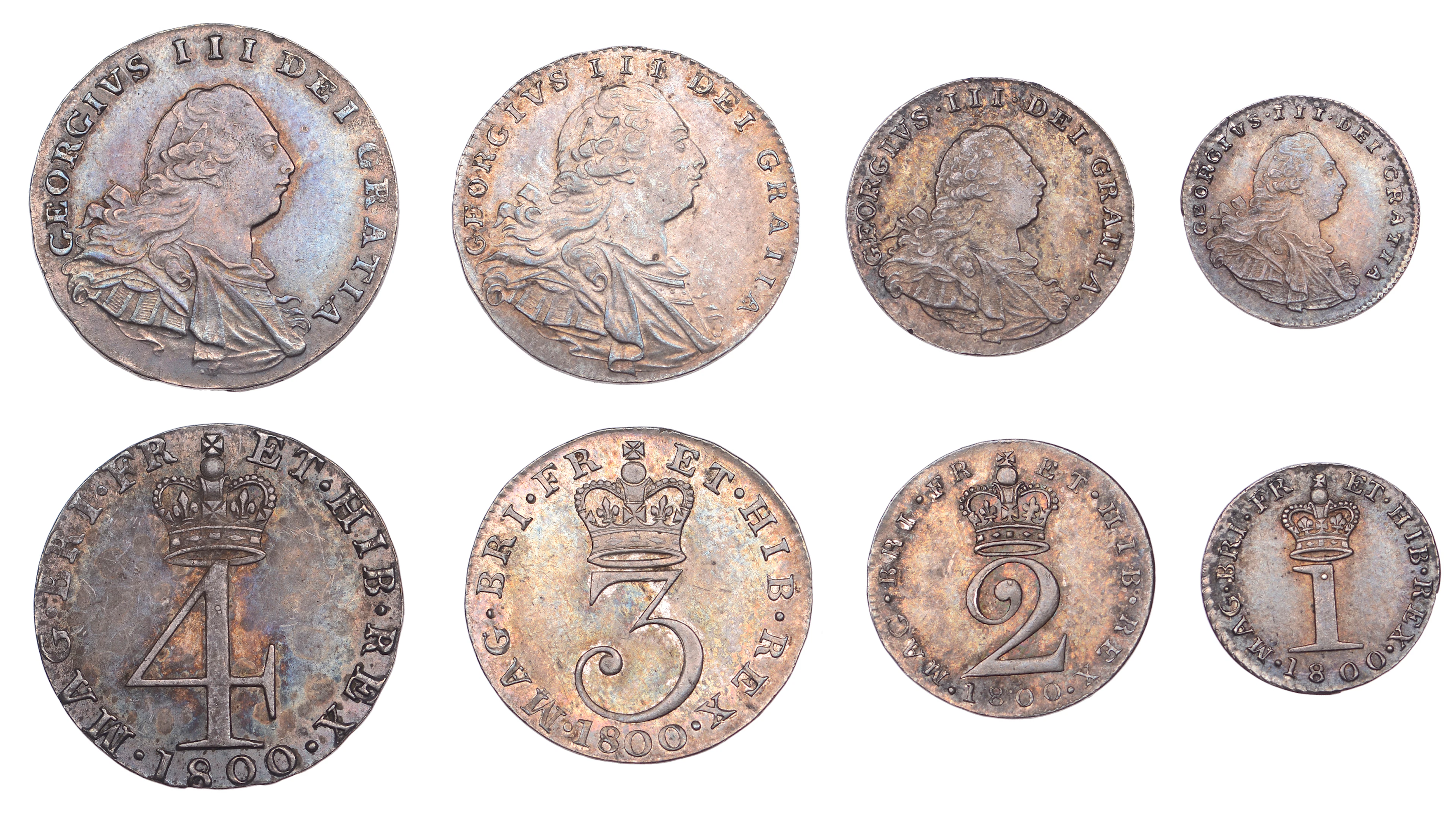 George III (1760-1820), Pre-1816 issues, Maundy Set, 1800 (ESC 2421;