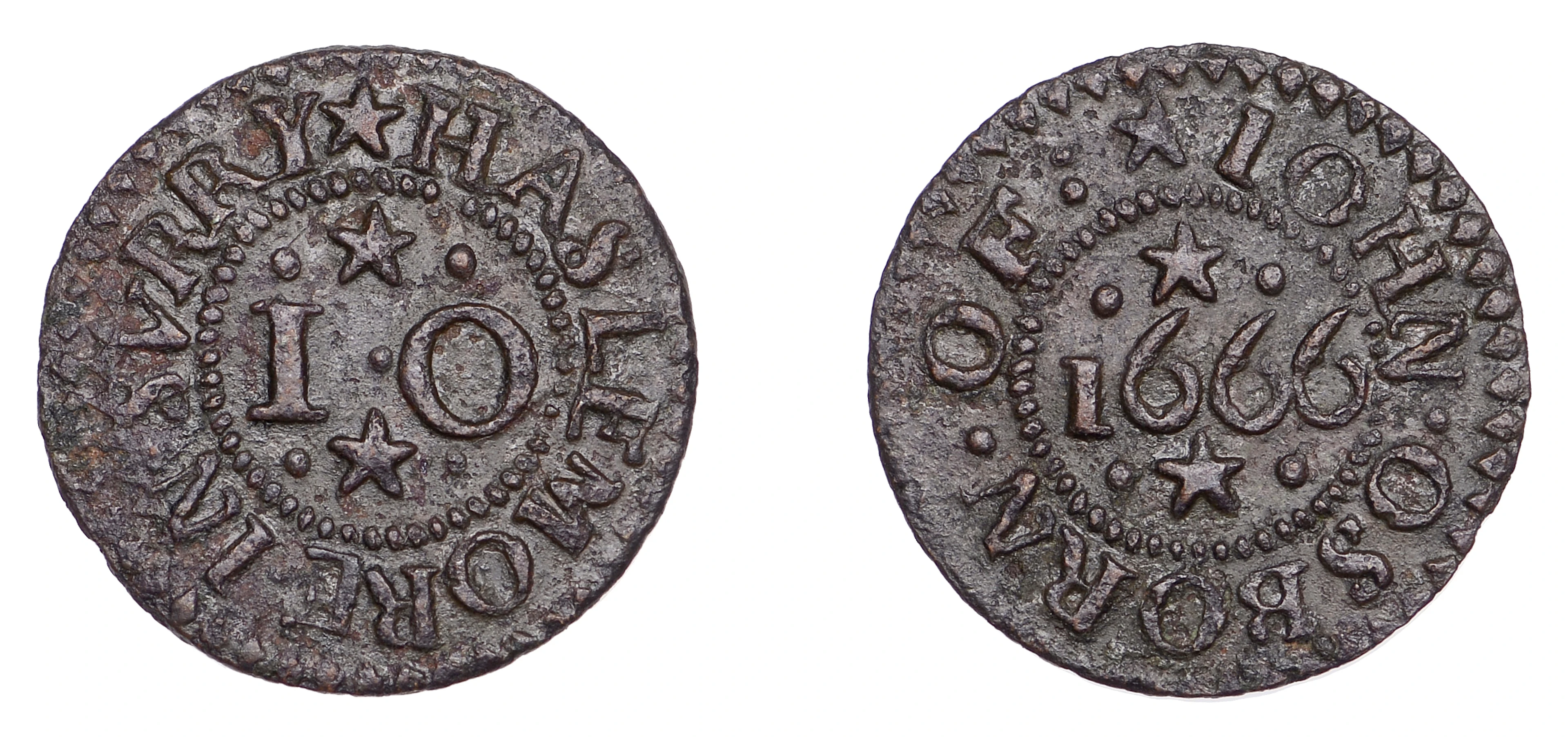 17th Century Tokens, SURREY, Haslemere, John Osborn, Farthing, 1666