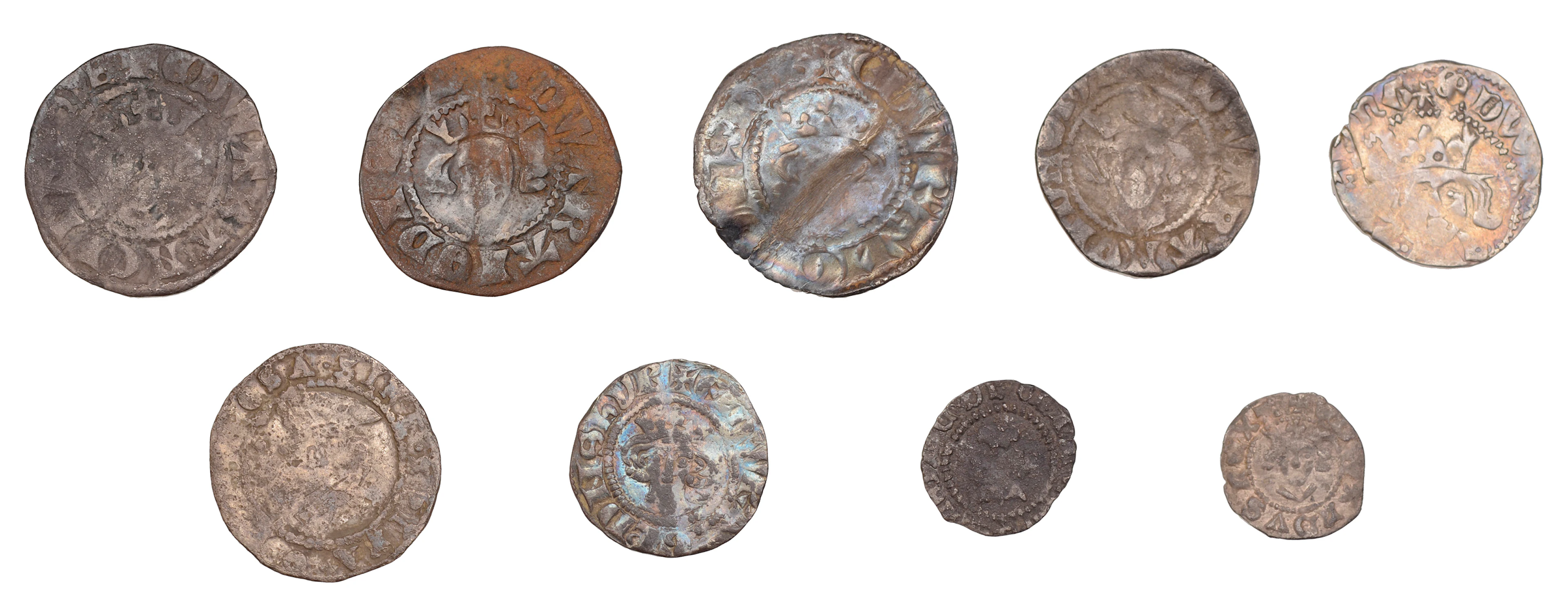 Miscellaneous British hammered silver coins (9), various denominations