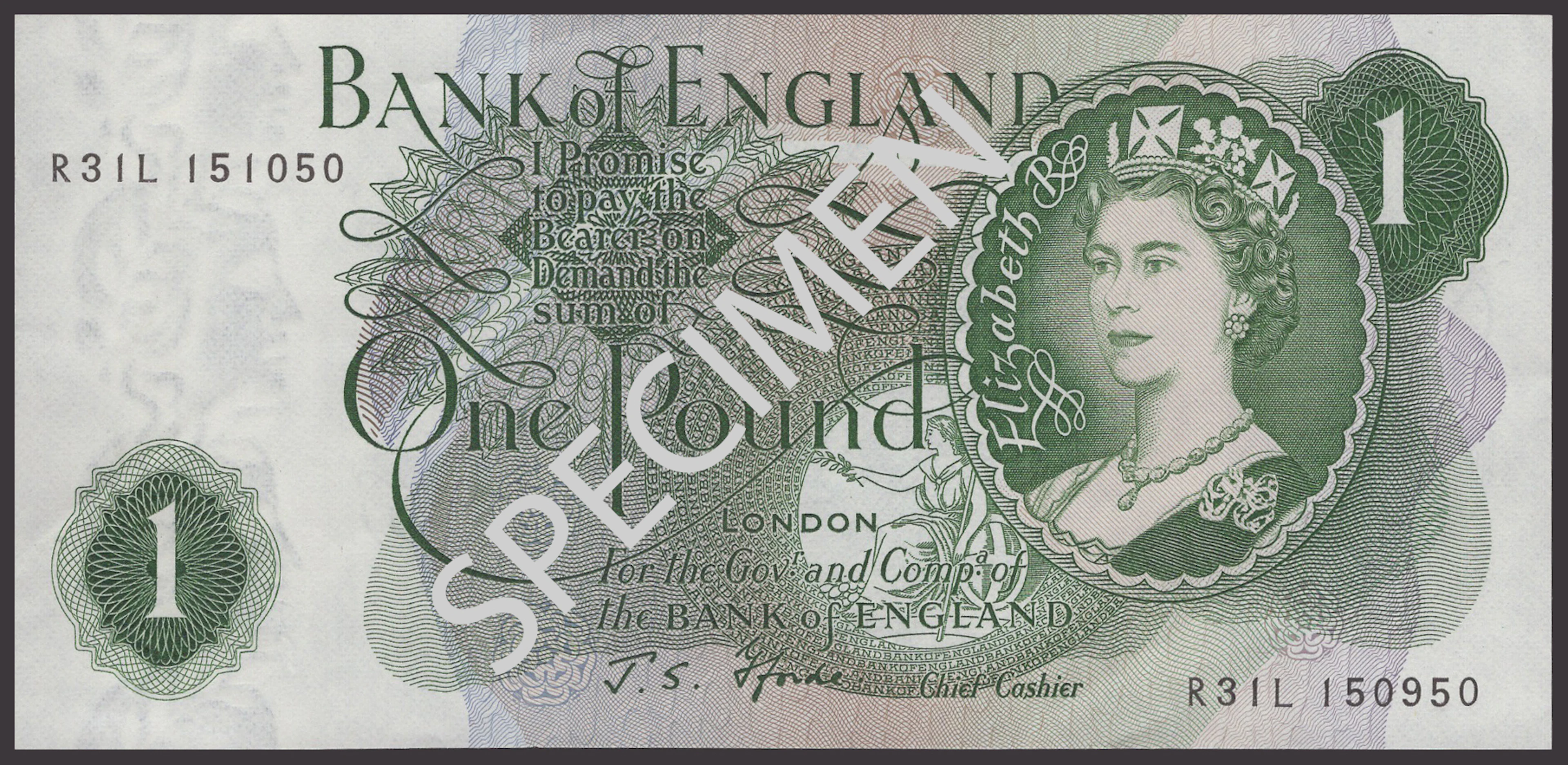 ERROR: Bank of England, John S. Fforde, £1, 15 February 1967, mismatched