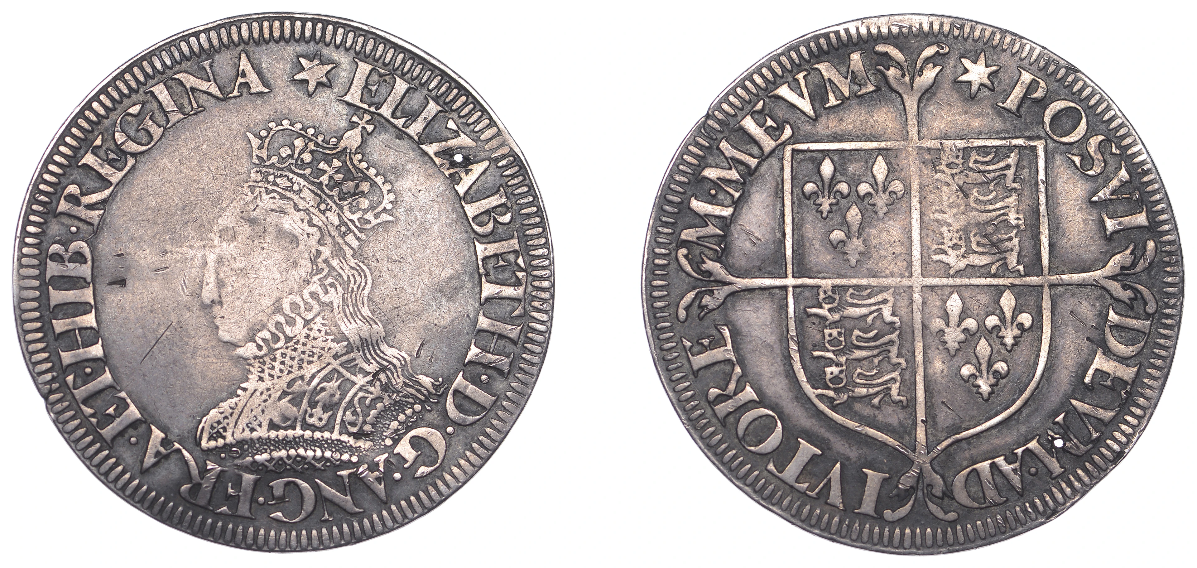 Elizabeth I (1558-1603), Milled coinage, Shilling, mm. star, decorated