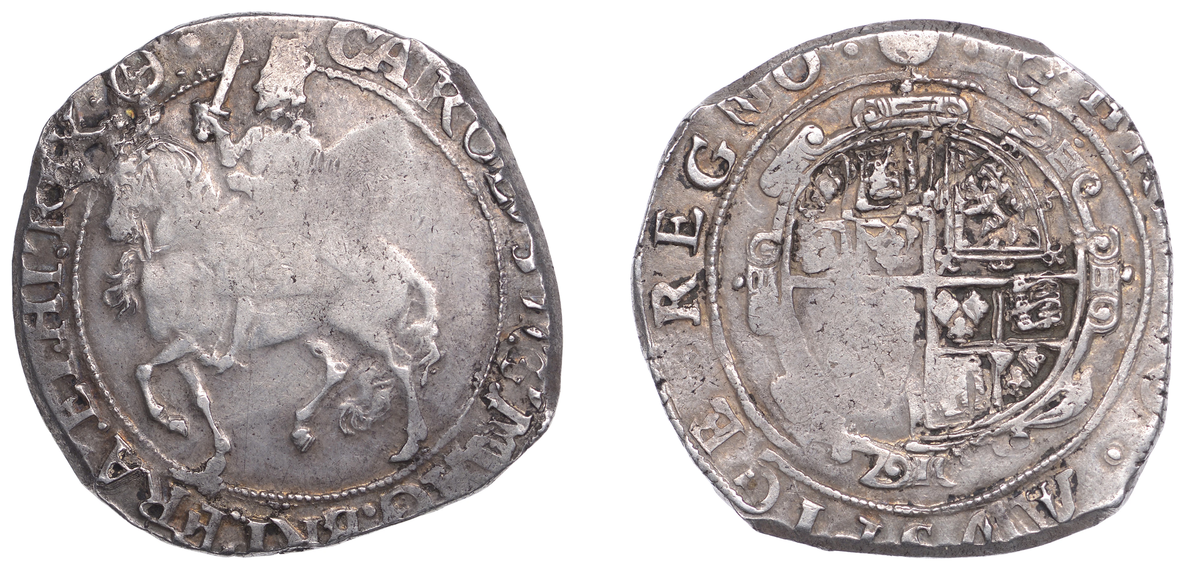 Charles I (1625-1649), Tower mint, Halfcrown, Gp IV, type 4, mm. triangle-in-cir