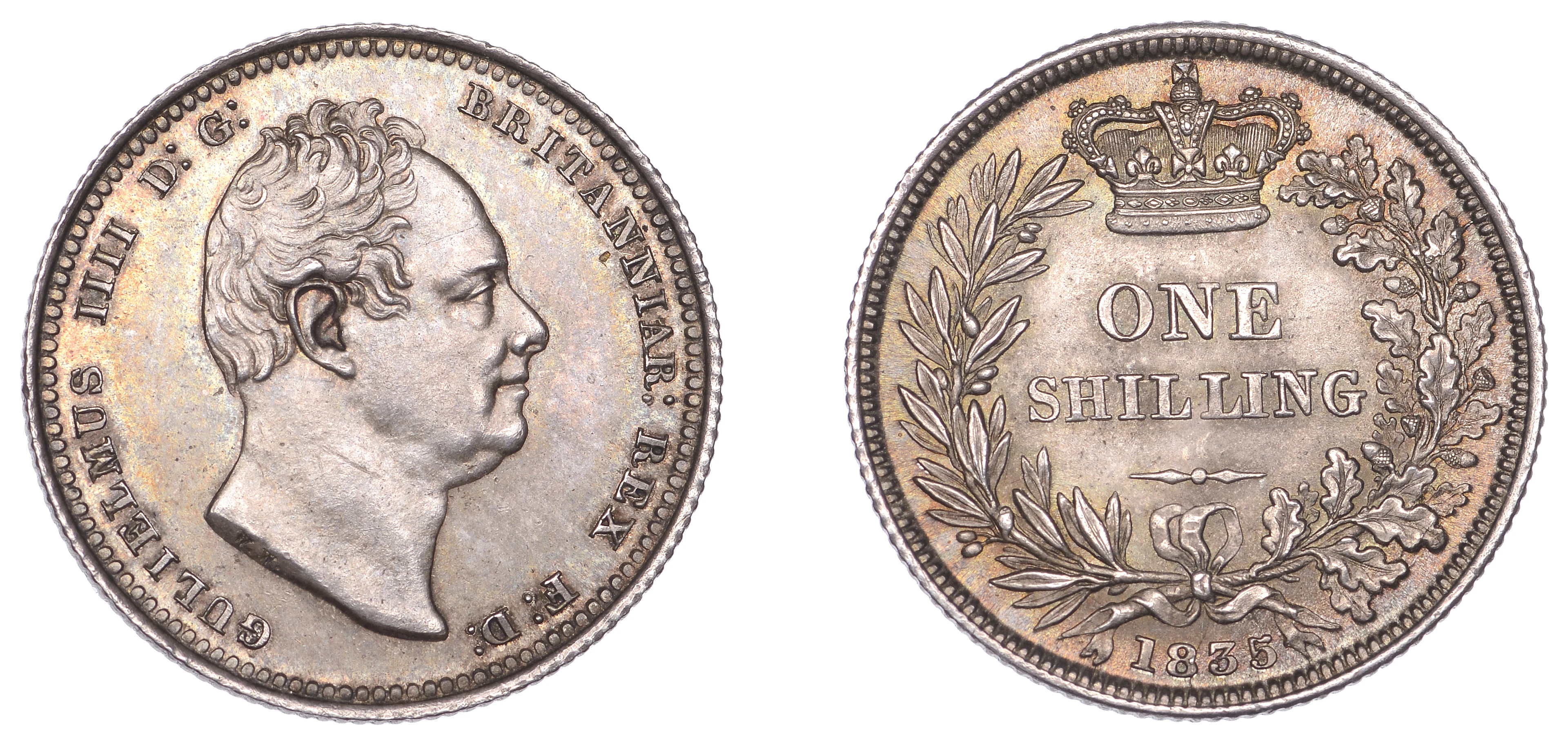 William IV (1830-1837), Shilling, 1835, 5.66g/6h (ESC 2492; S 3835).